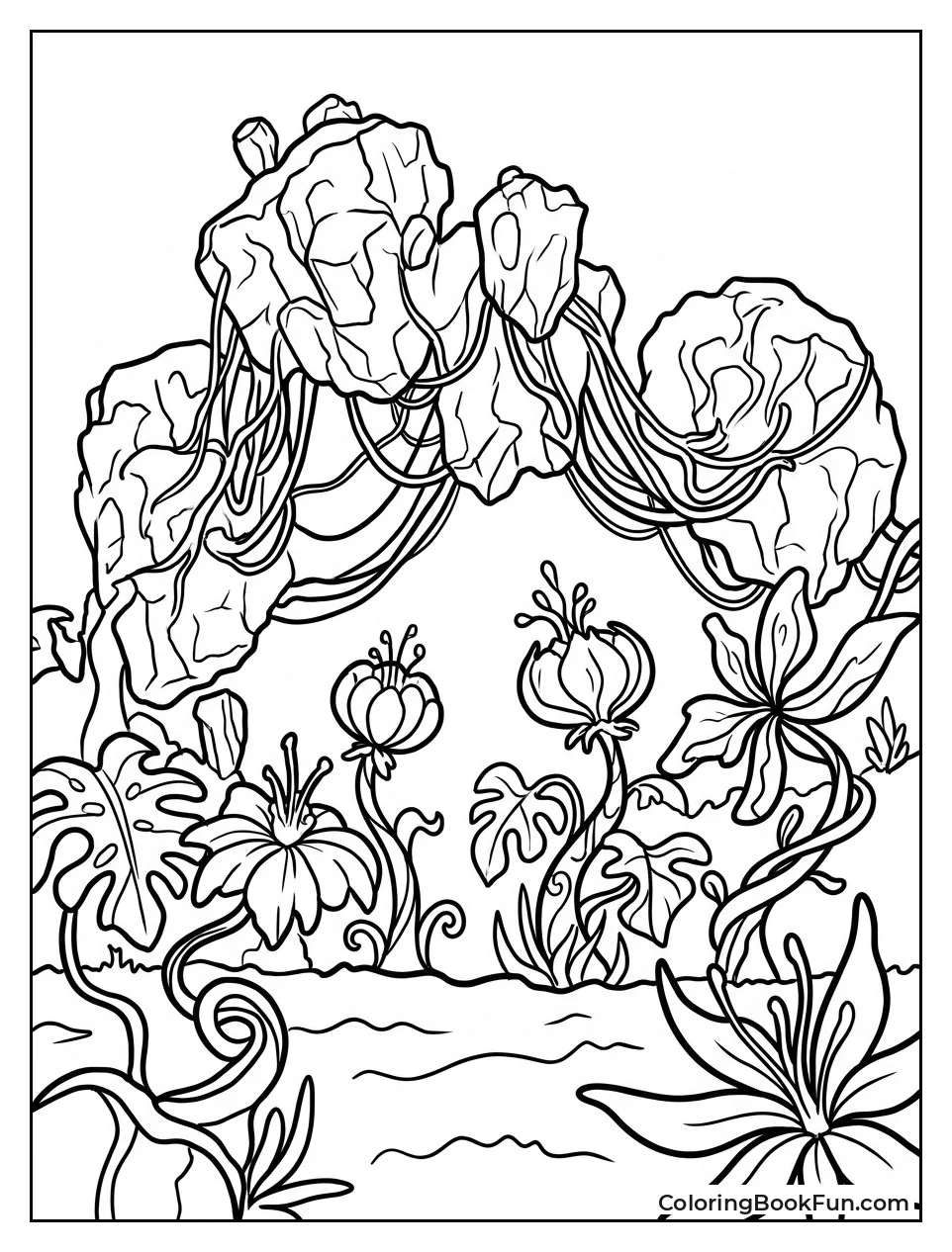 Mountains Float above Alien Plants