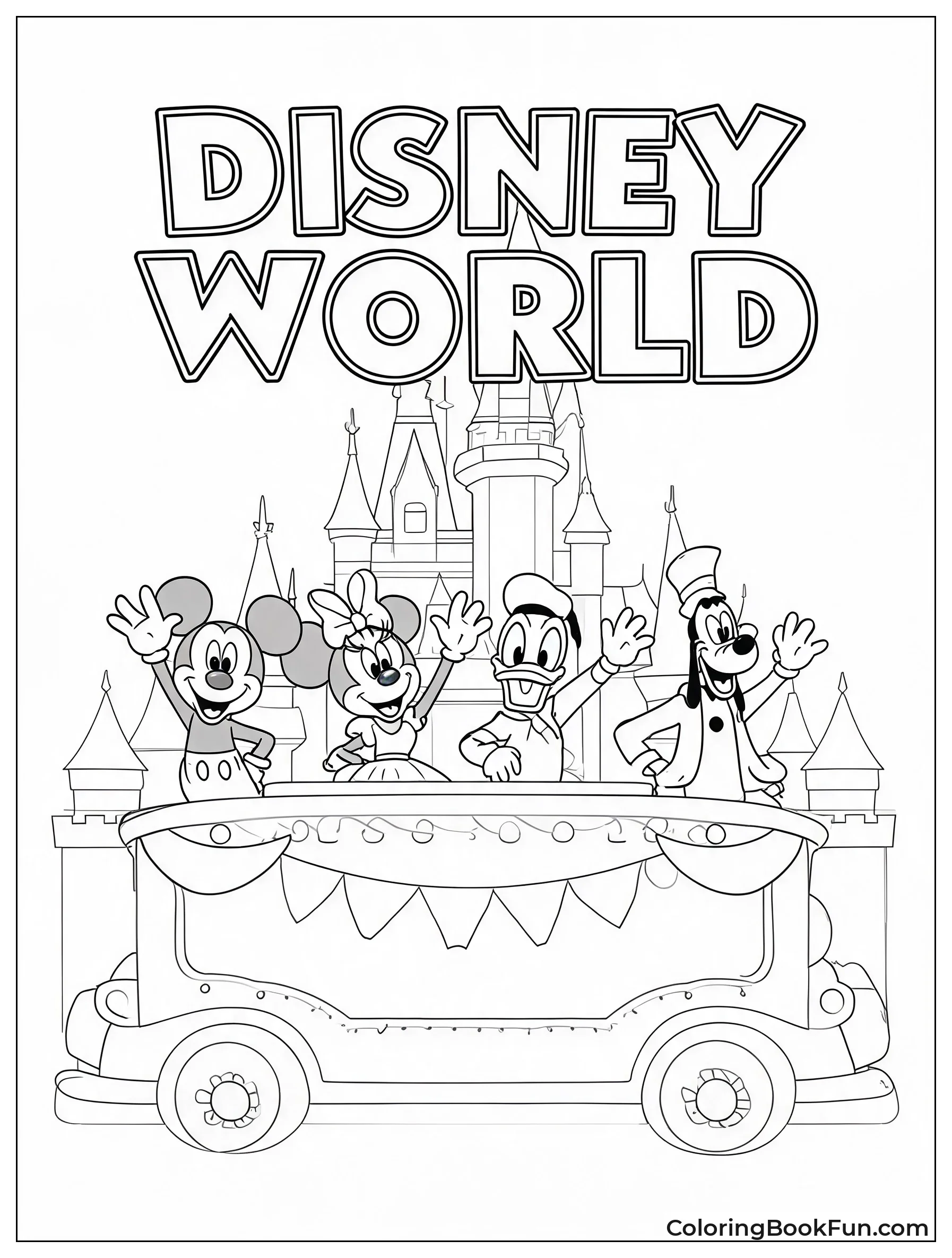 Parade Float Carries Waving Friends
