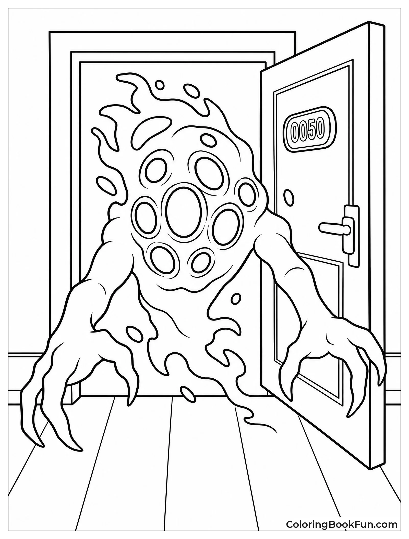 Monster with Many Glowing Eyes