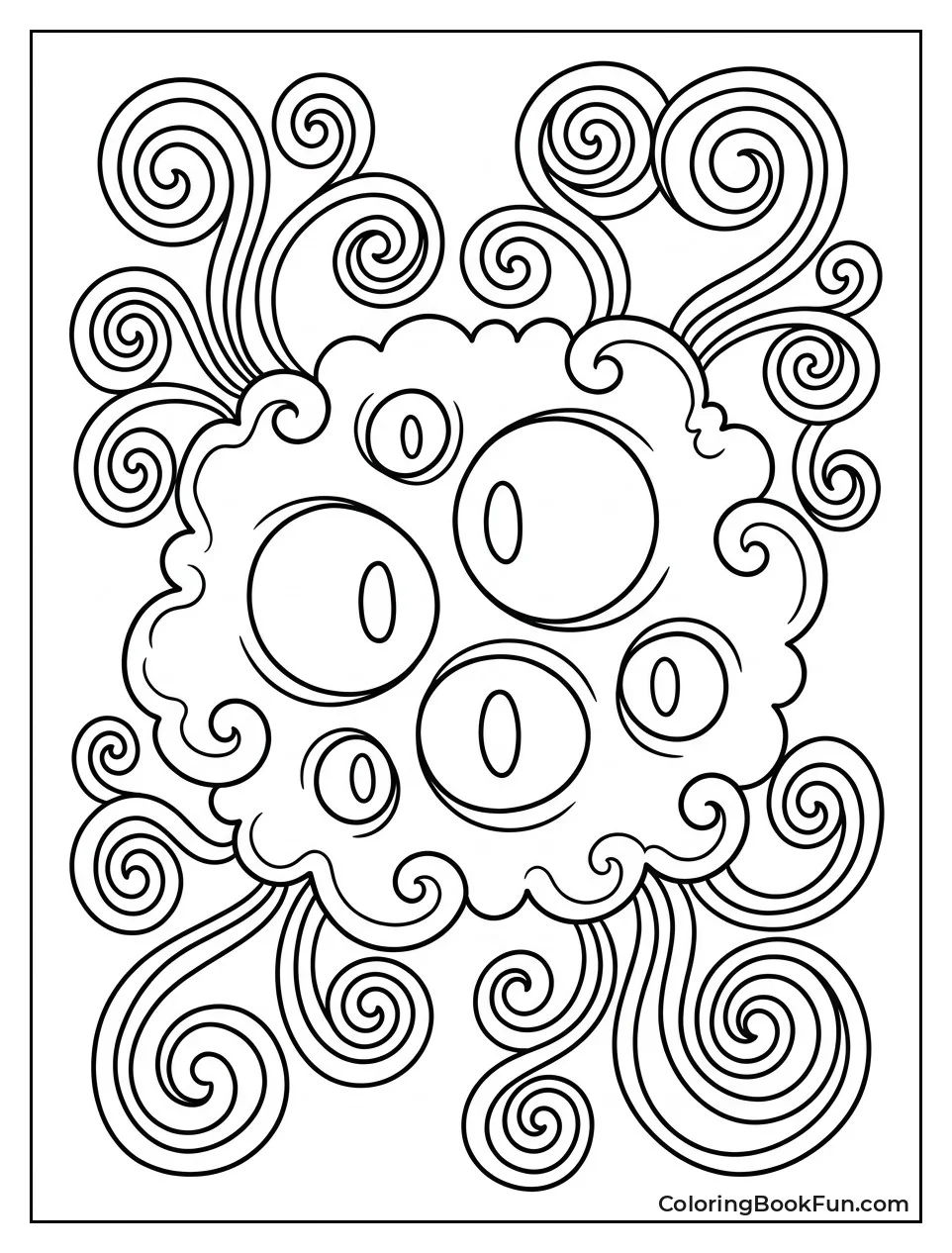 Cluster of Eyes in Mist