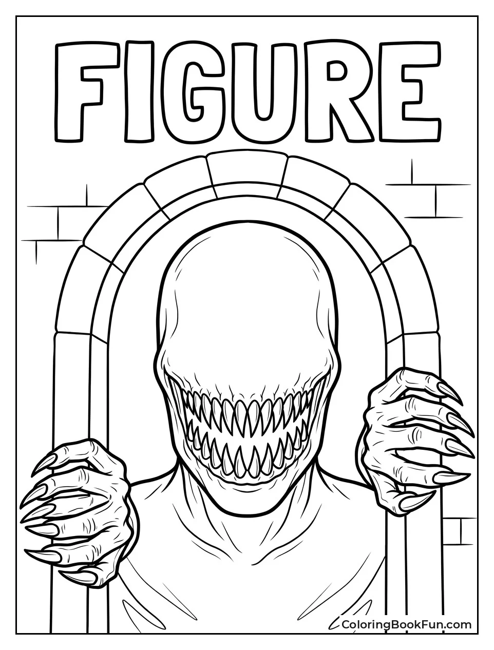 Figure Showing Sharp Teeth