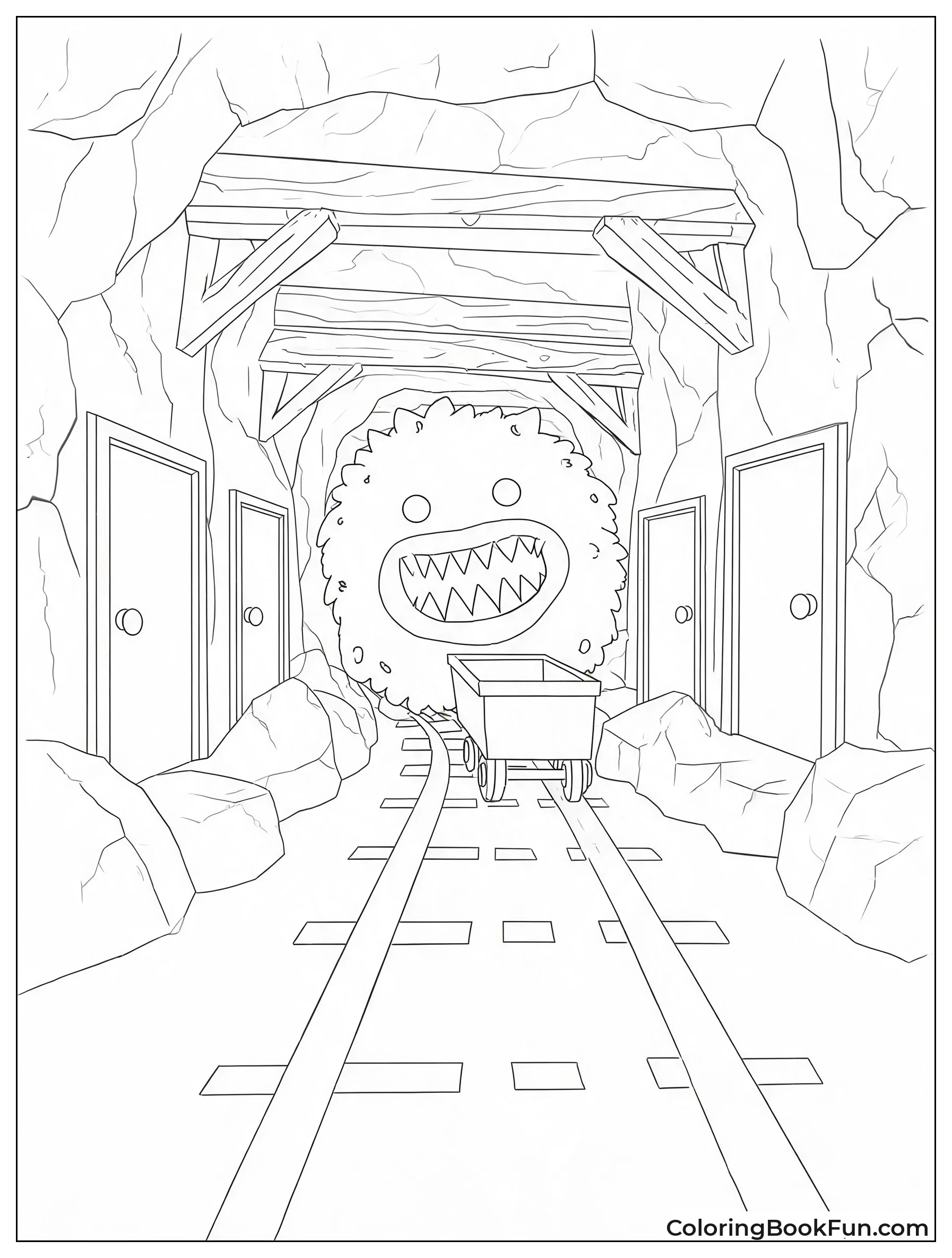 Grumbles Chasing Along Mine Tracks