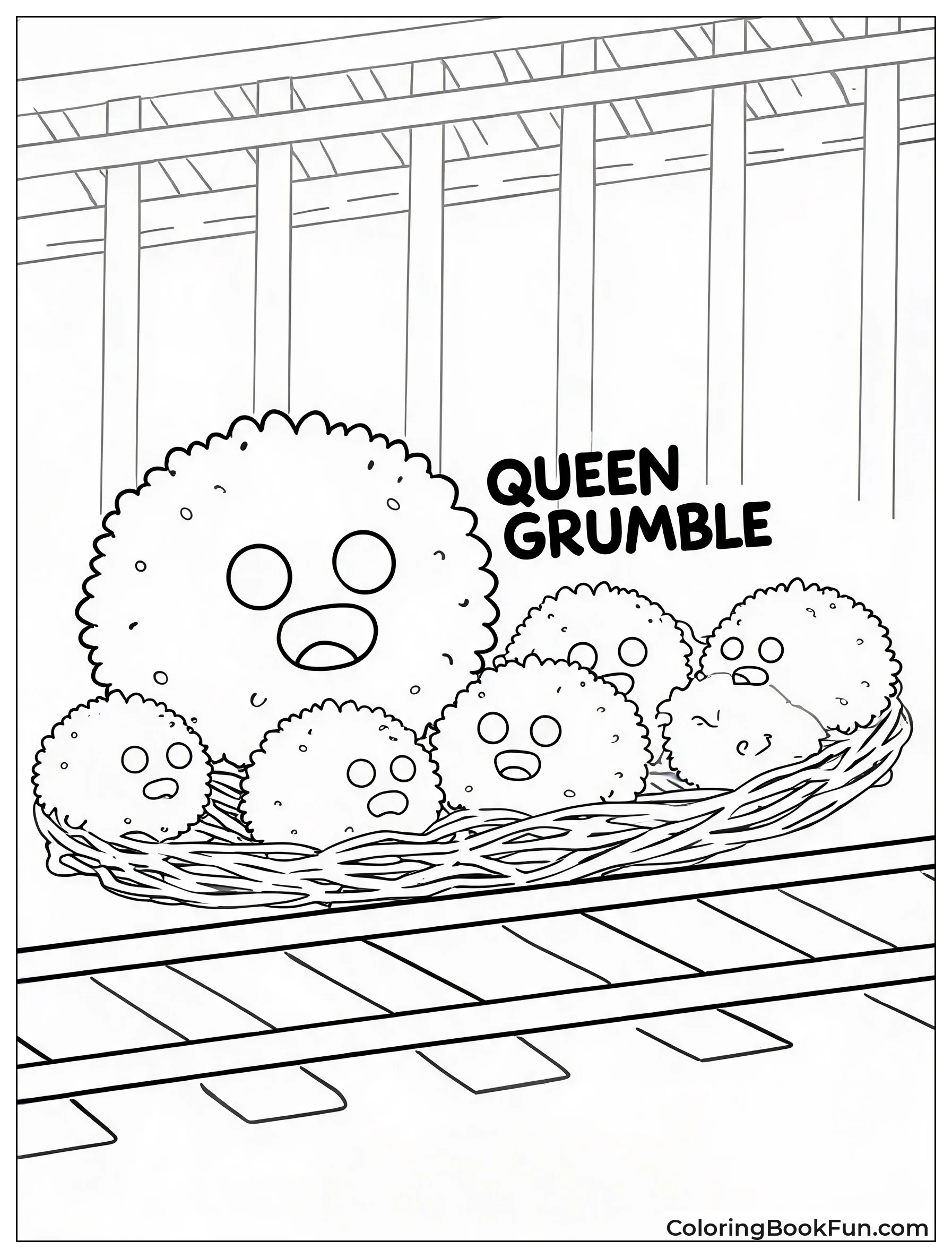 Queen Grumble Guarding Her Nest