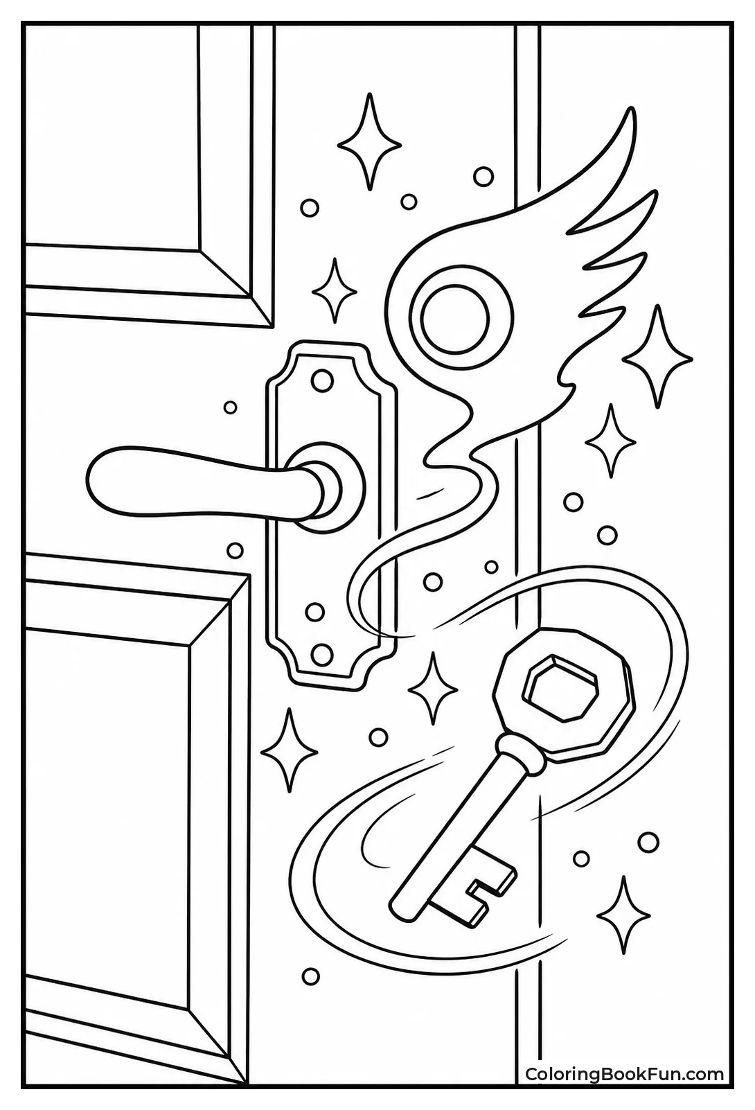 Light Sparkling Near Door Handle