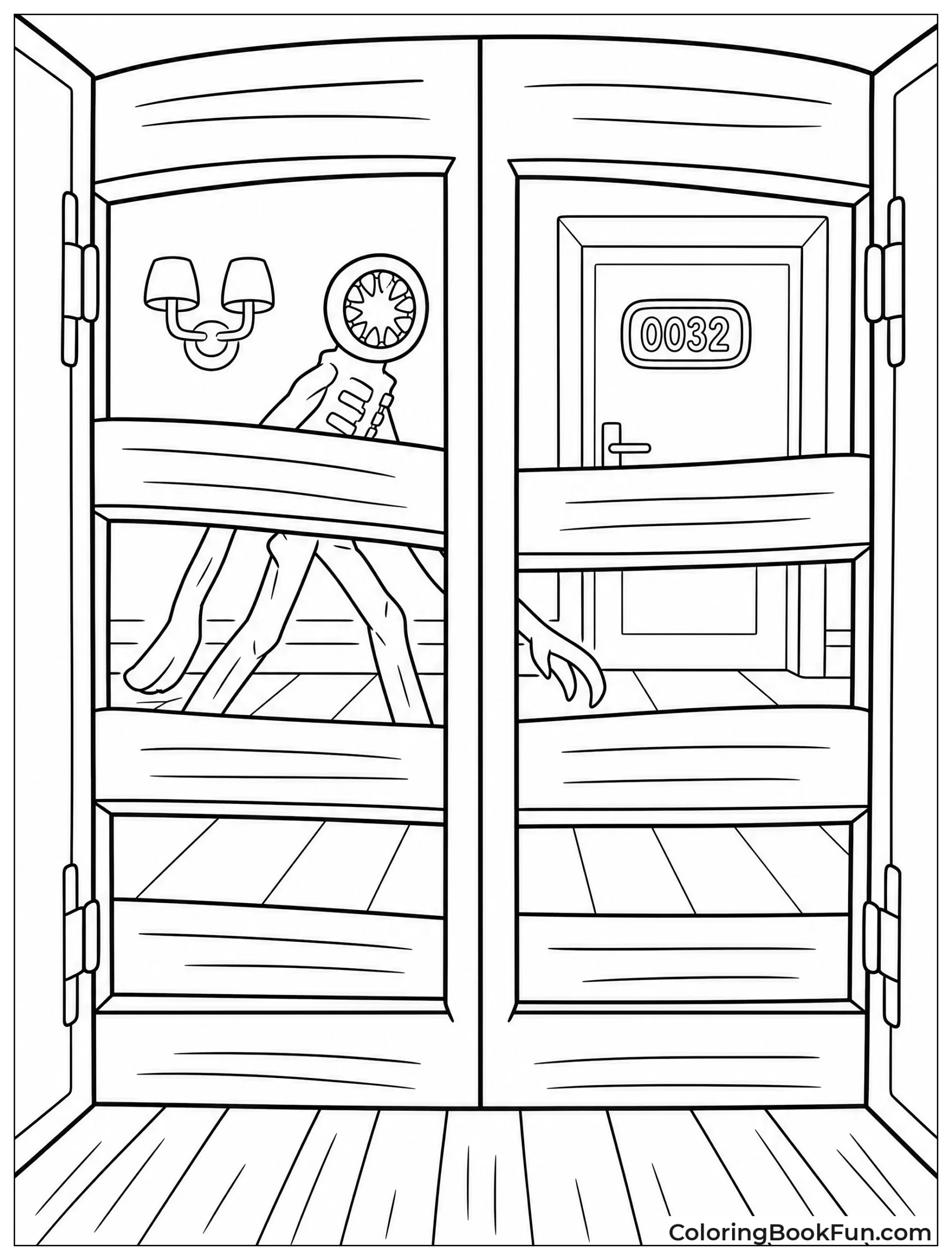 Hiding in Wardrobe from Monster