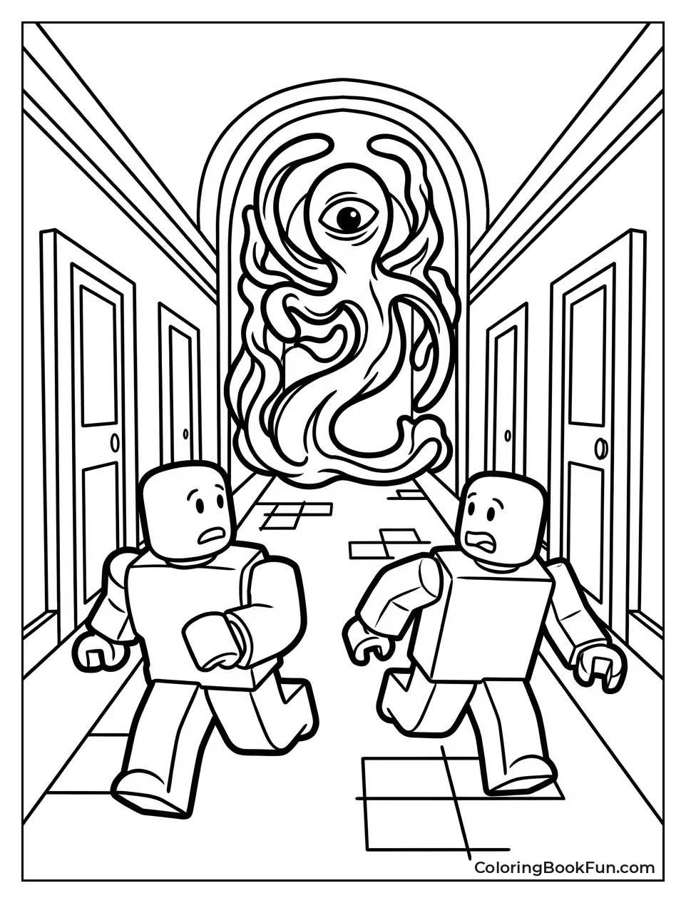 Seek Pursuing in Dark Hallway