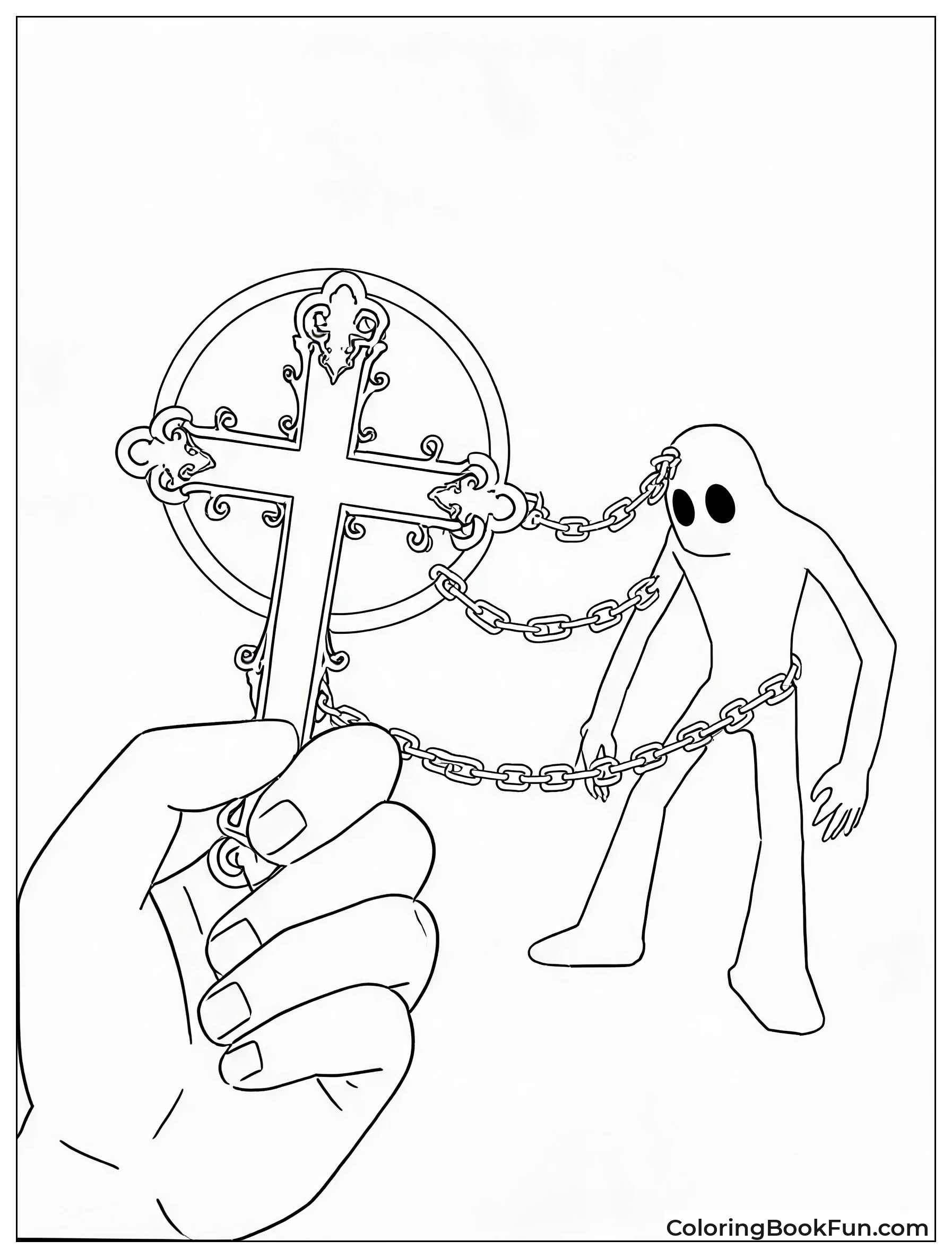 Crucifix Holding Back Shadow