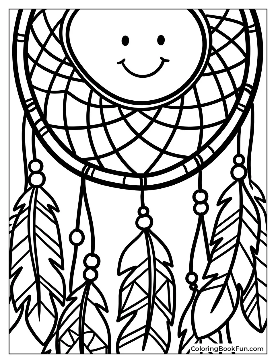 Smiling Hoop Holds Bold Lines