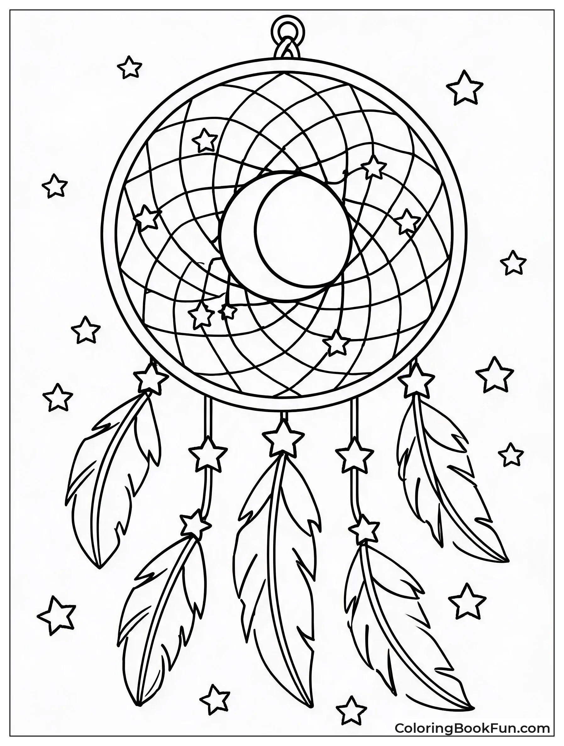Crescent Moon Centers the Web