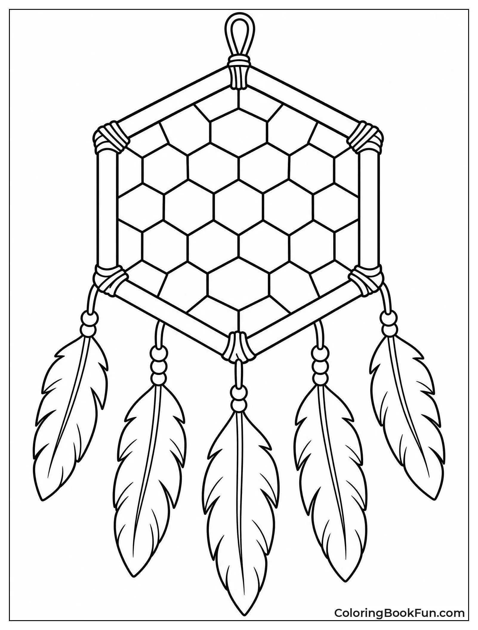 Honeycomb Web Fills Hexagon Hoop