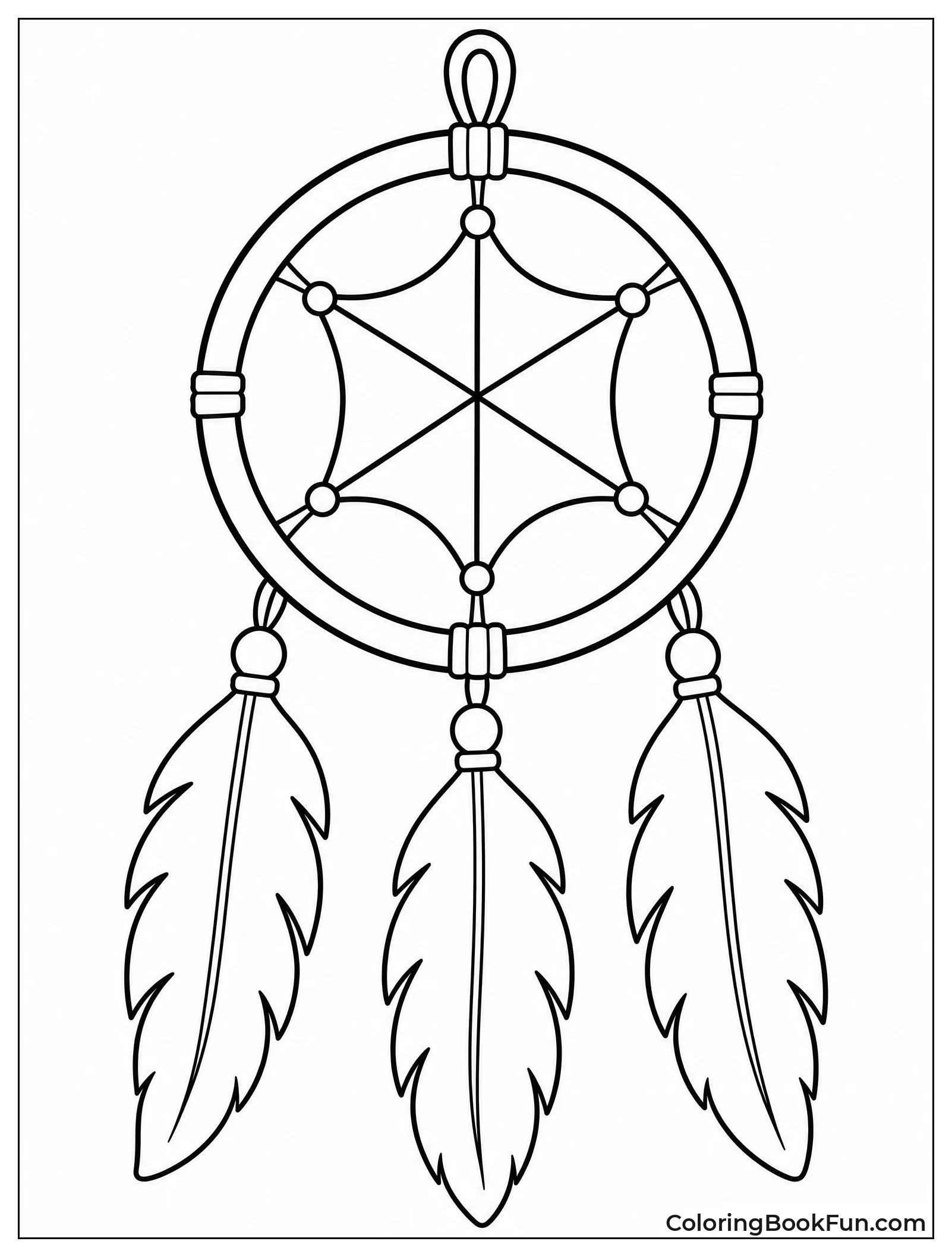 Simple Star Web with Feathers