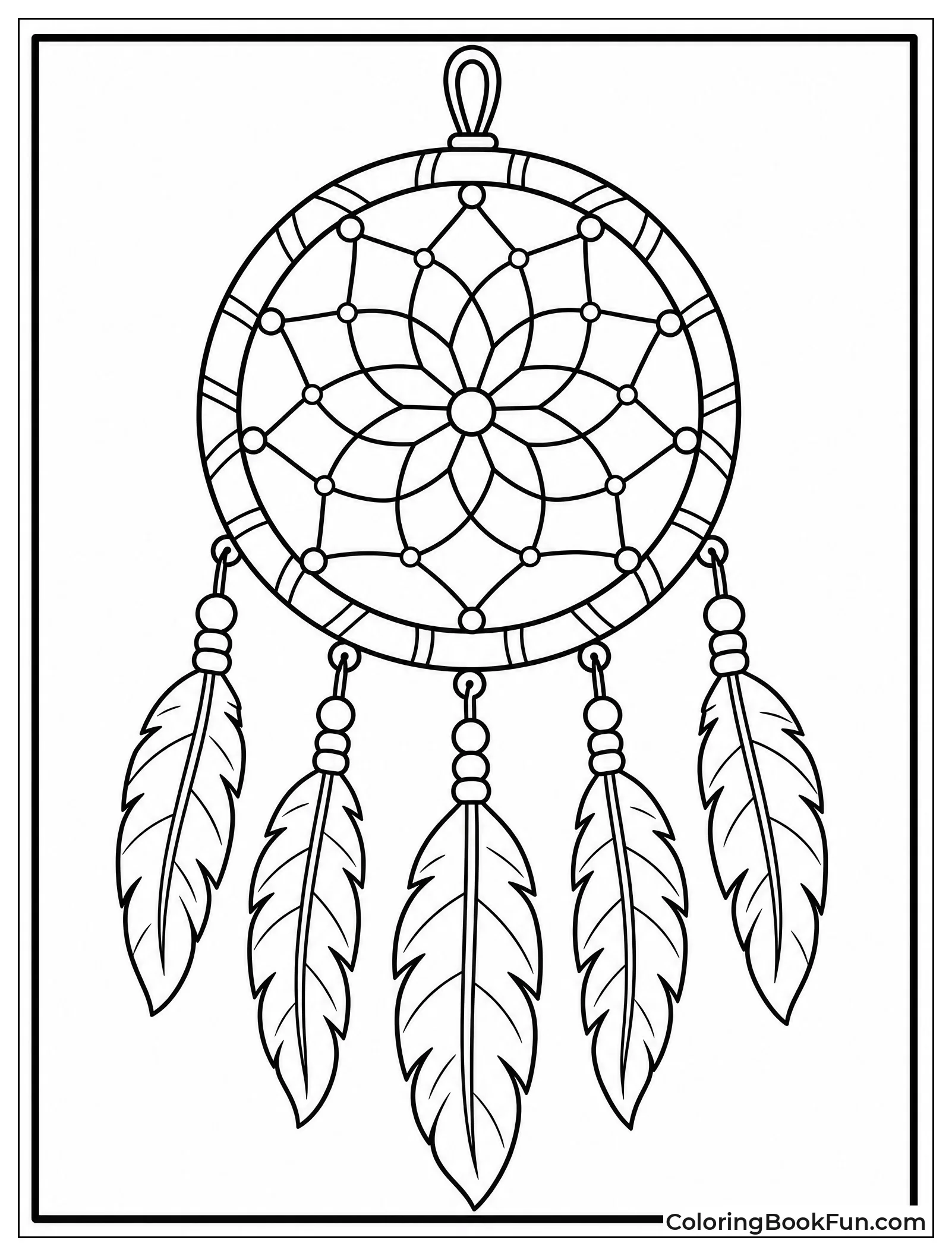 Square Frame Holds Dreamcatcher