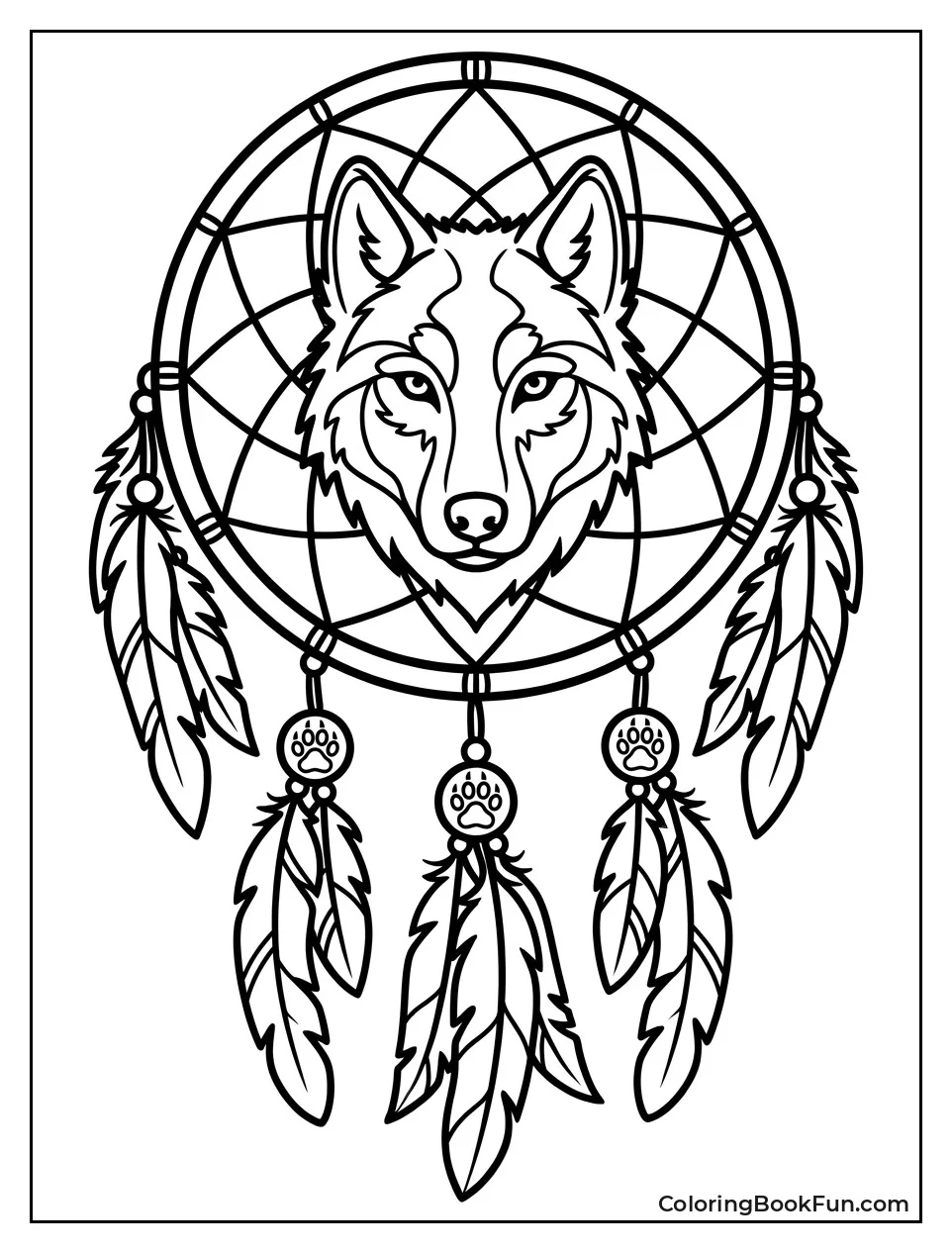Wolf Face Guards the Hoop