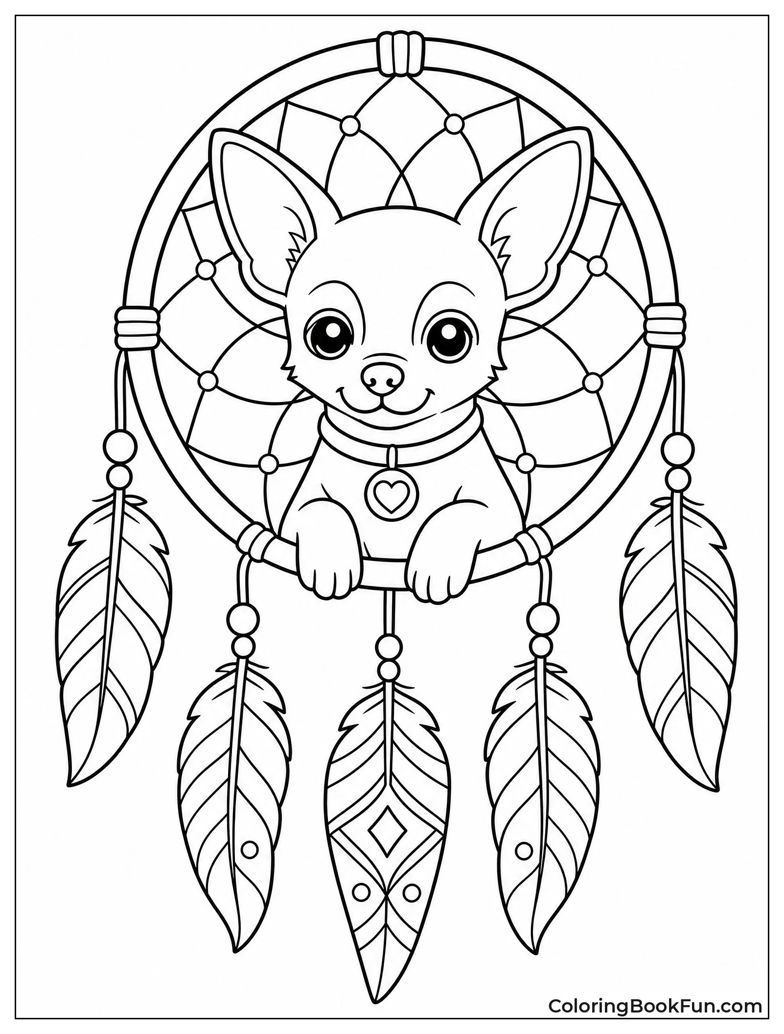 Chihuahua in Dreamcatcher Design