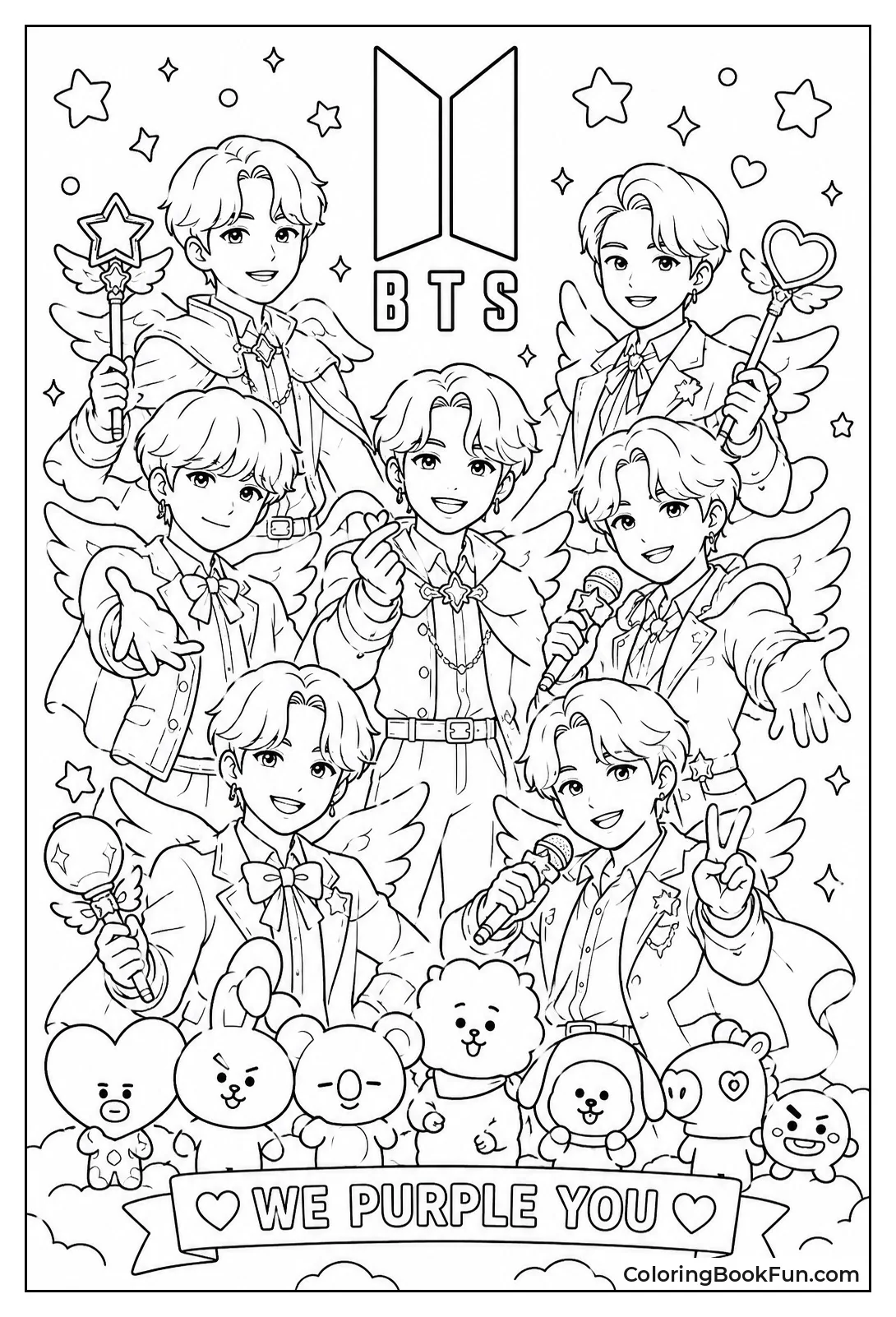BTS as Magical Idols with Wings