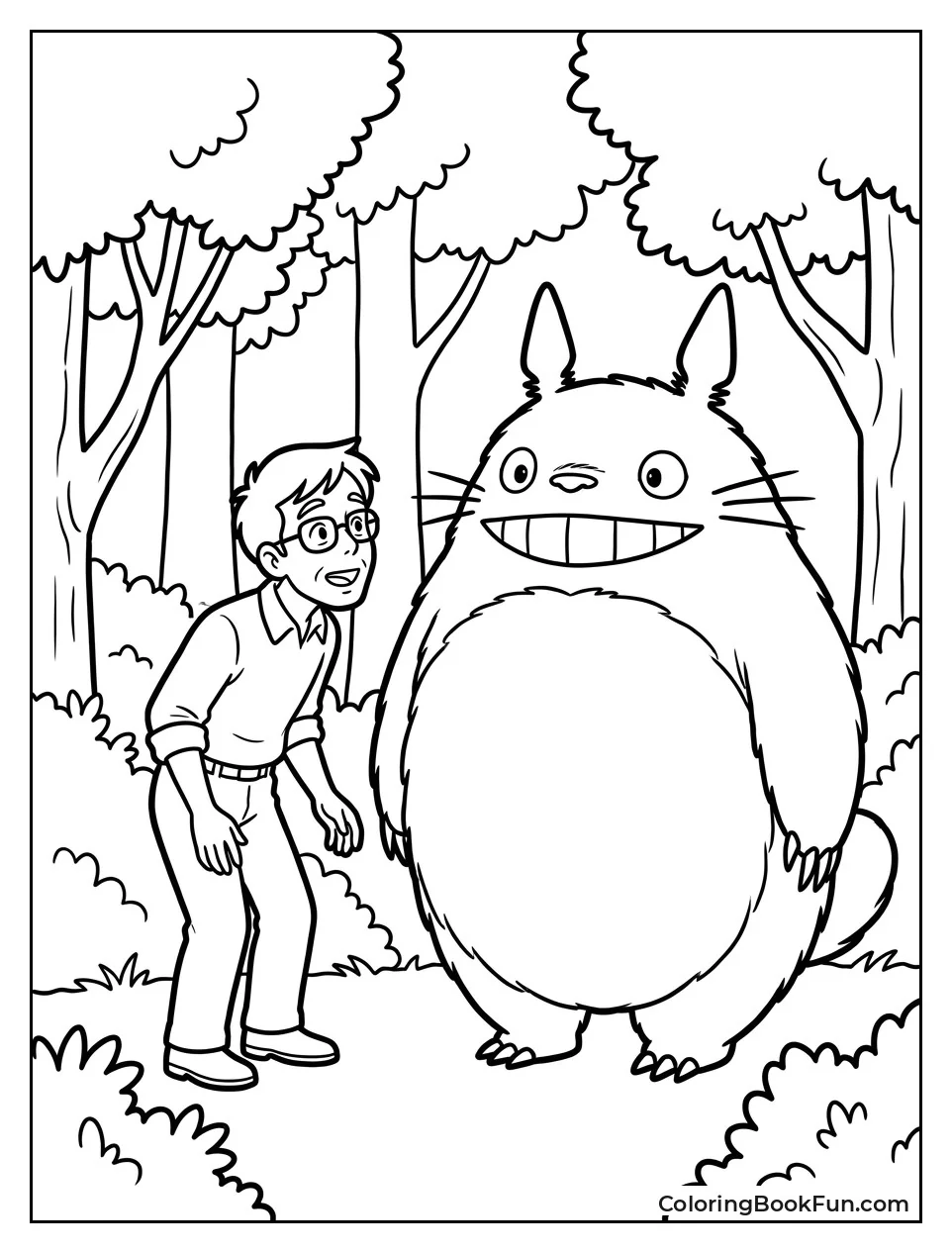 Father Meeting Totoro First Time