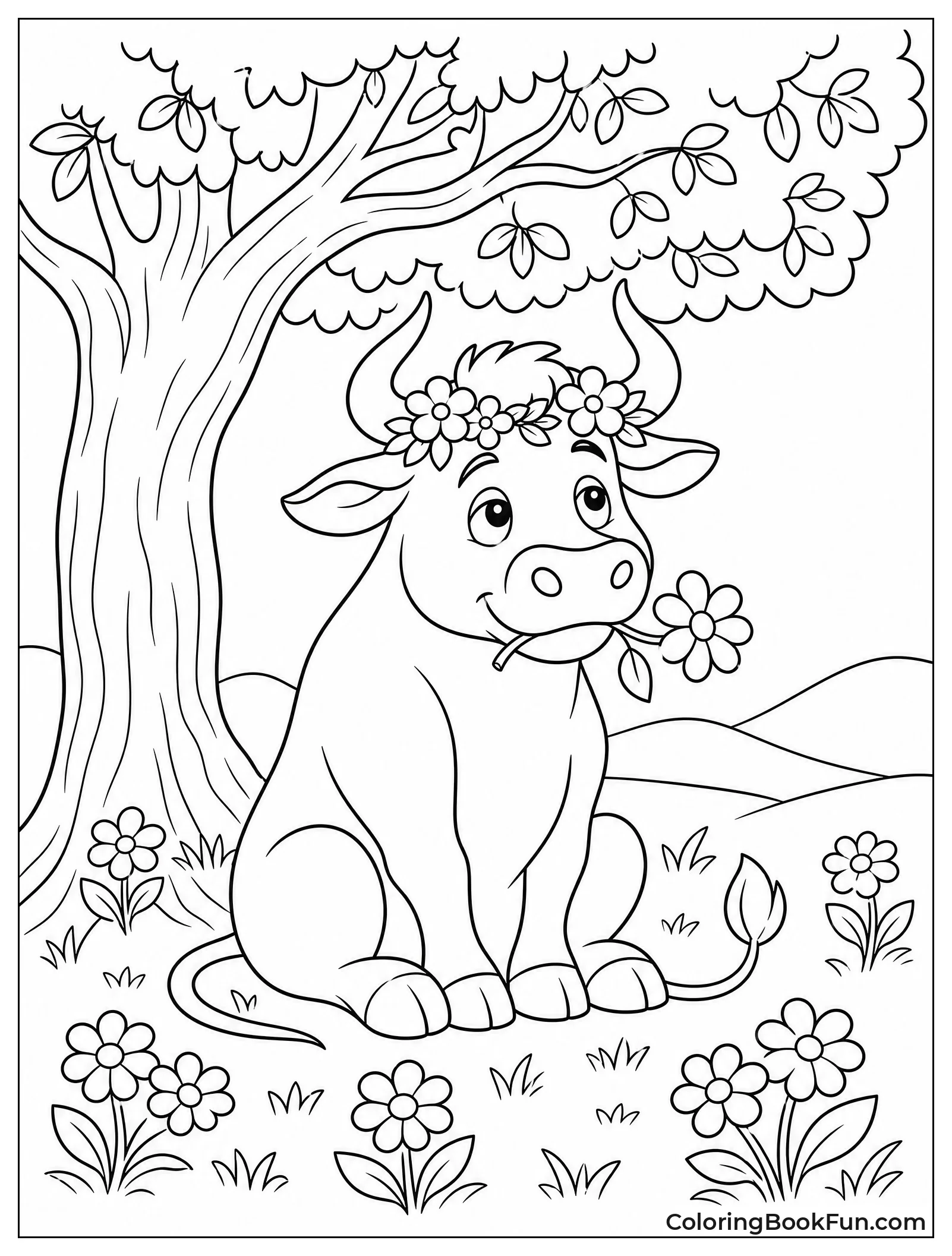 Ferdinand Sits under Cork Tree
