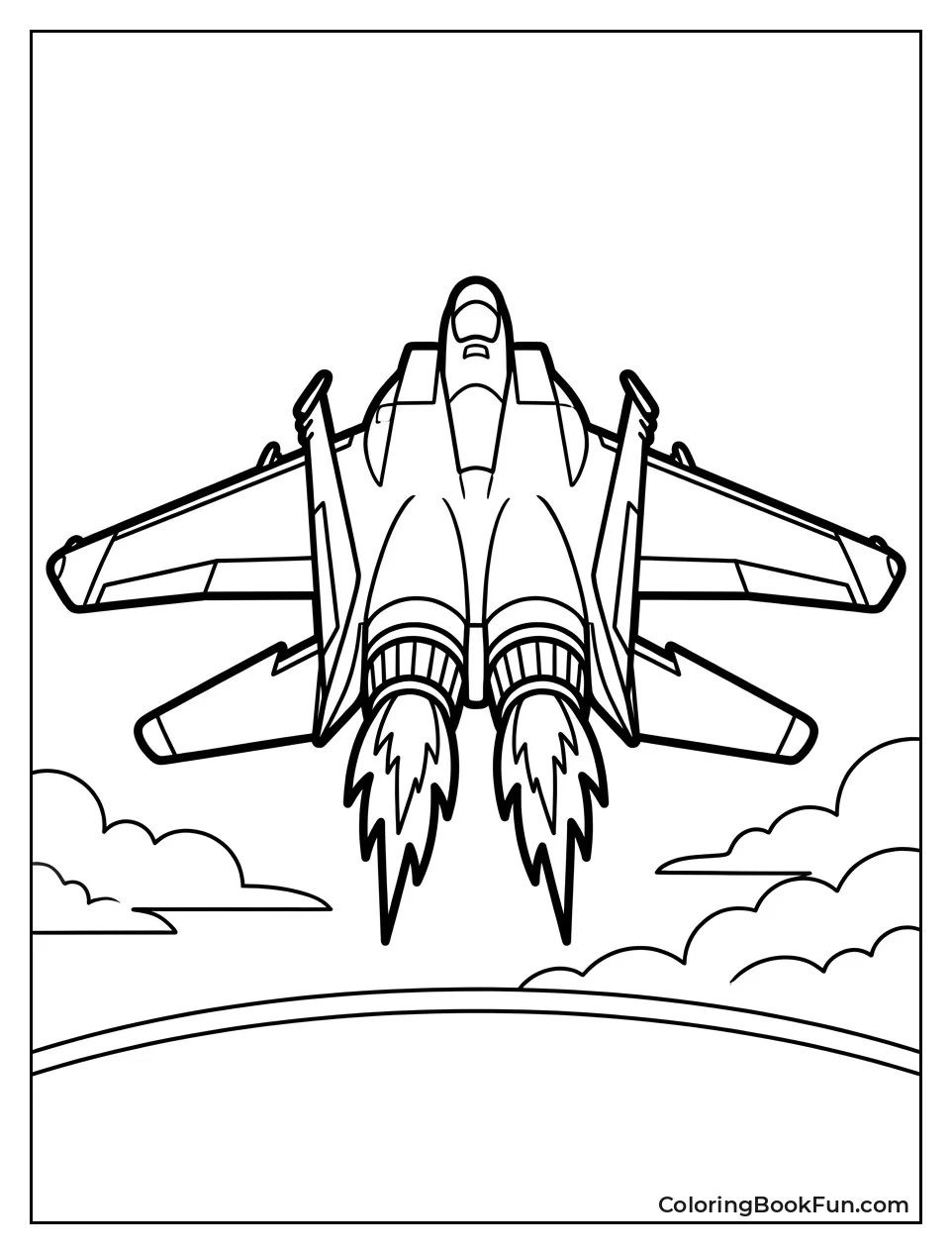 Jet Shooting Flames from Engines