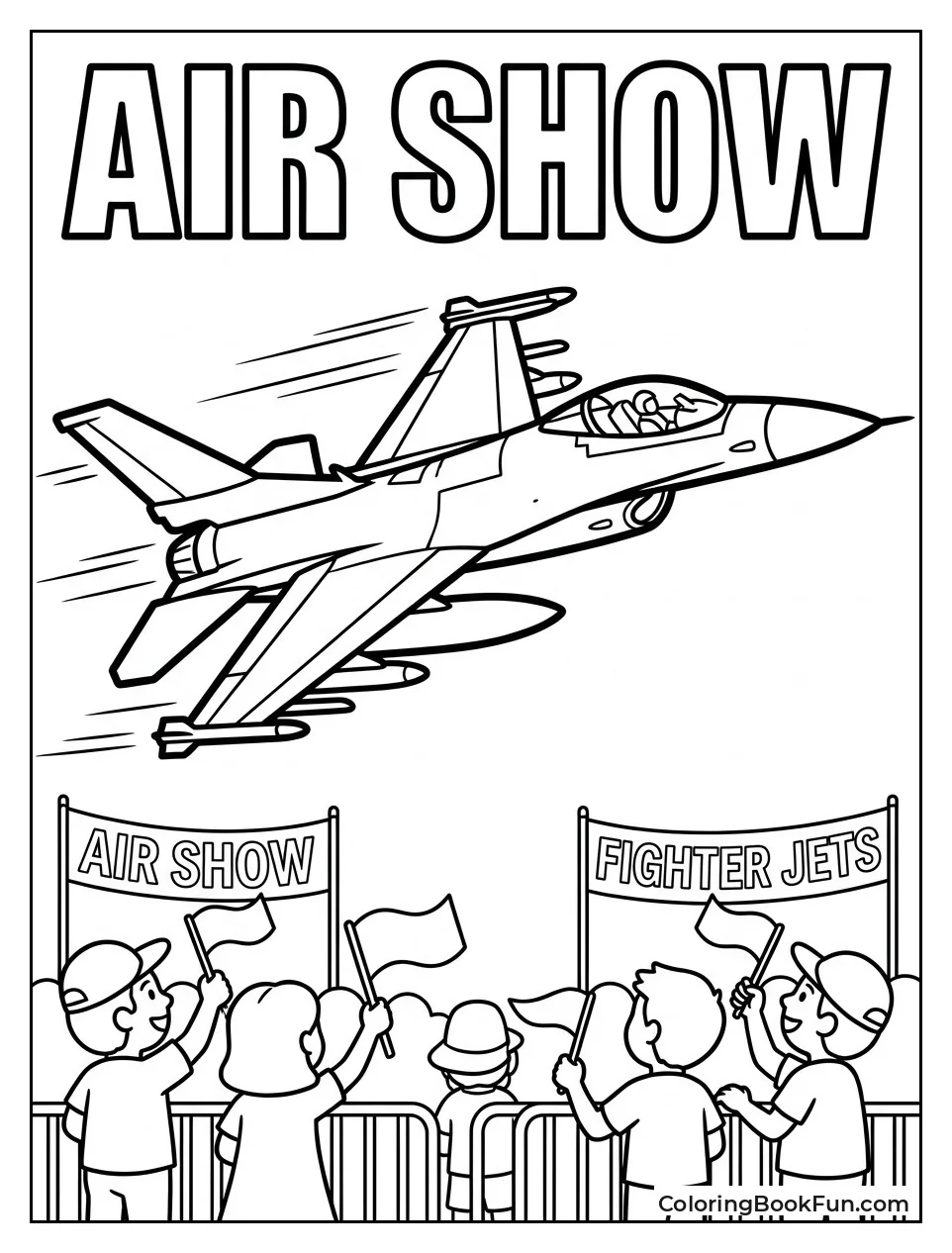 Jet Zooming Past Air Show Crowd