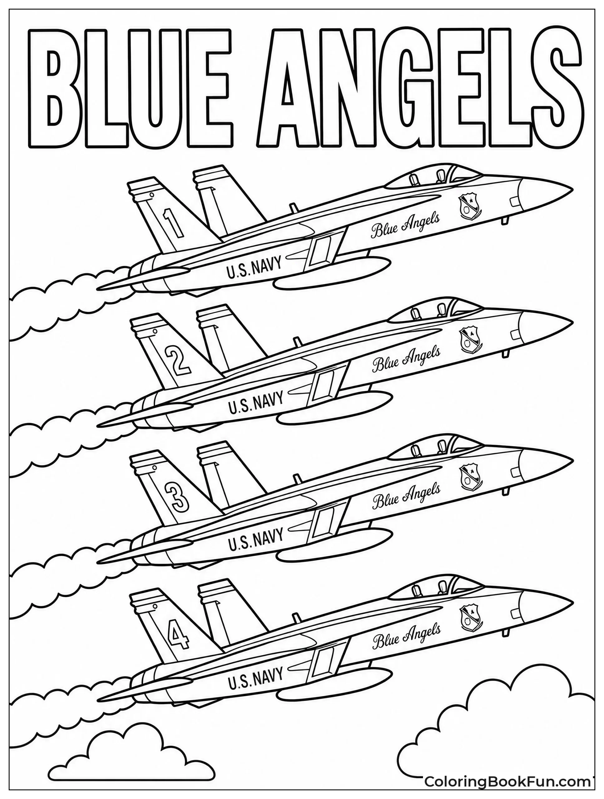 Blue Angels Flying Close Together
