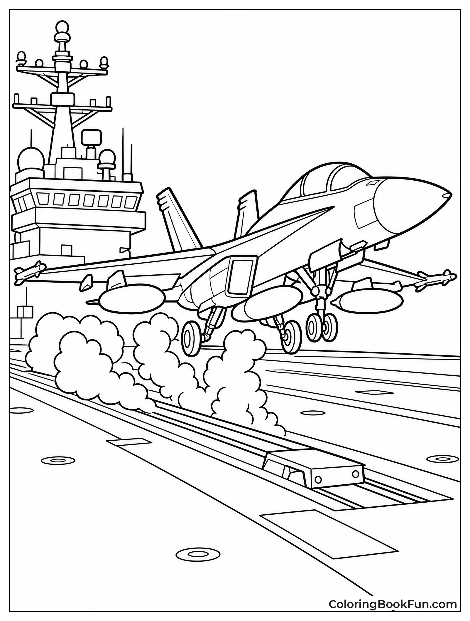 Jet Launching off Carrier Deck
