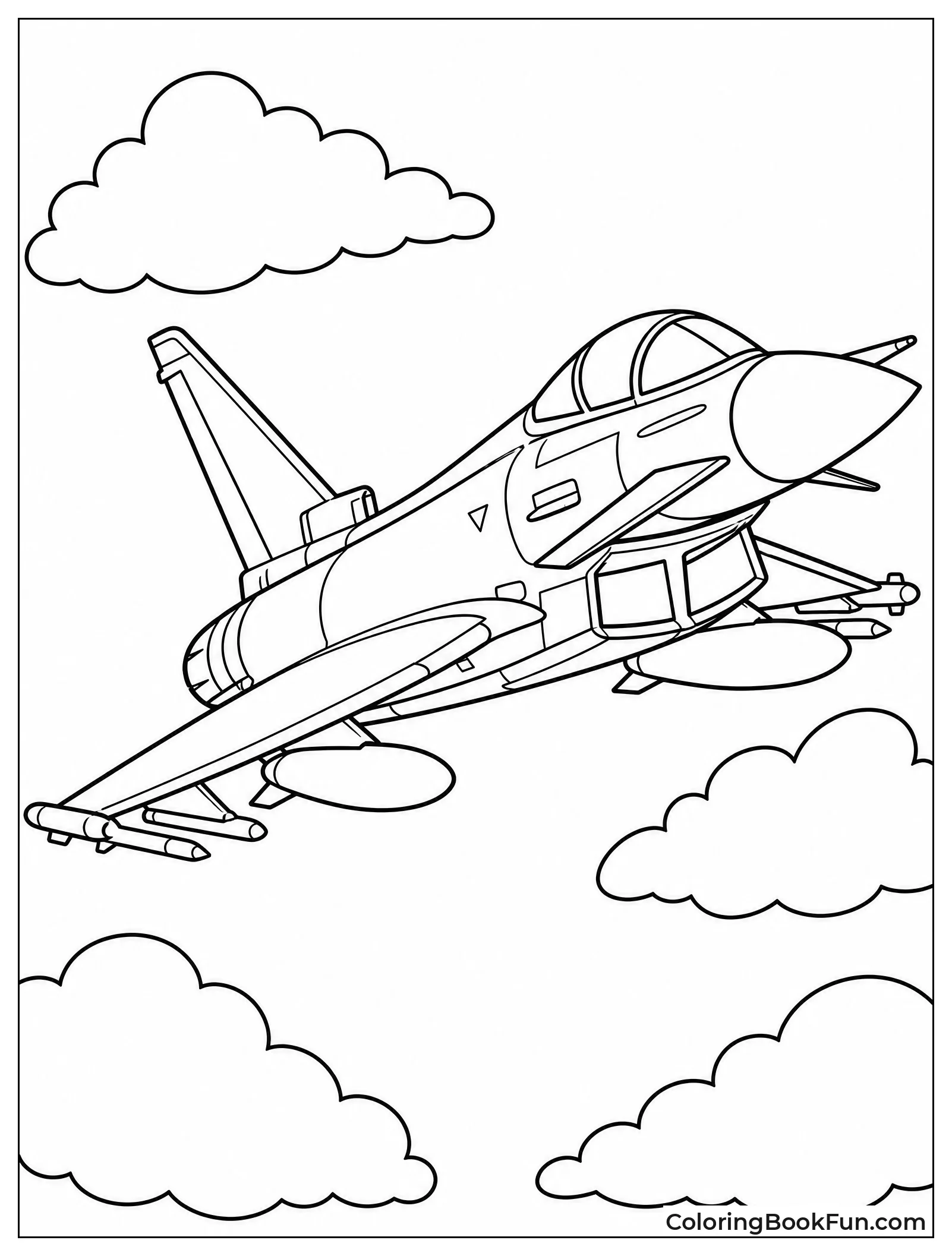 Eurofighter Flying at Angle