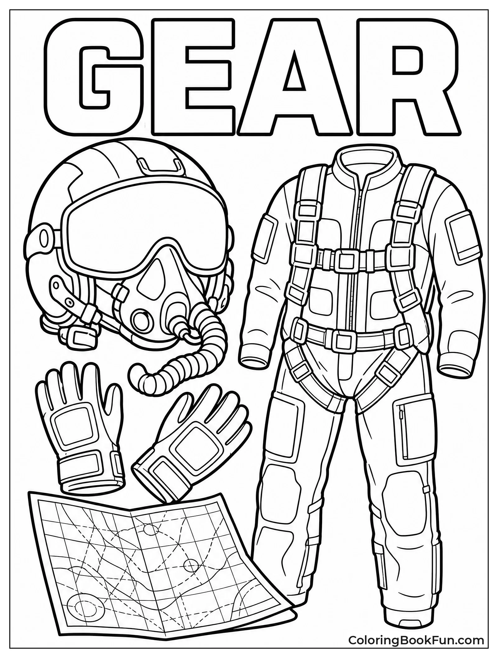 Pilot Gear Spread on Table