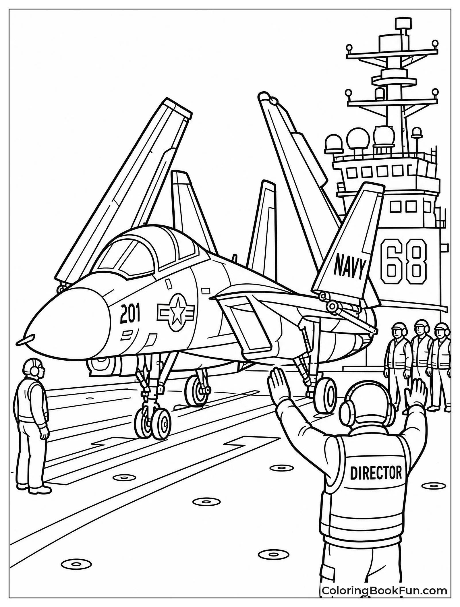 Navy Jet with Wings Folded