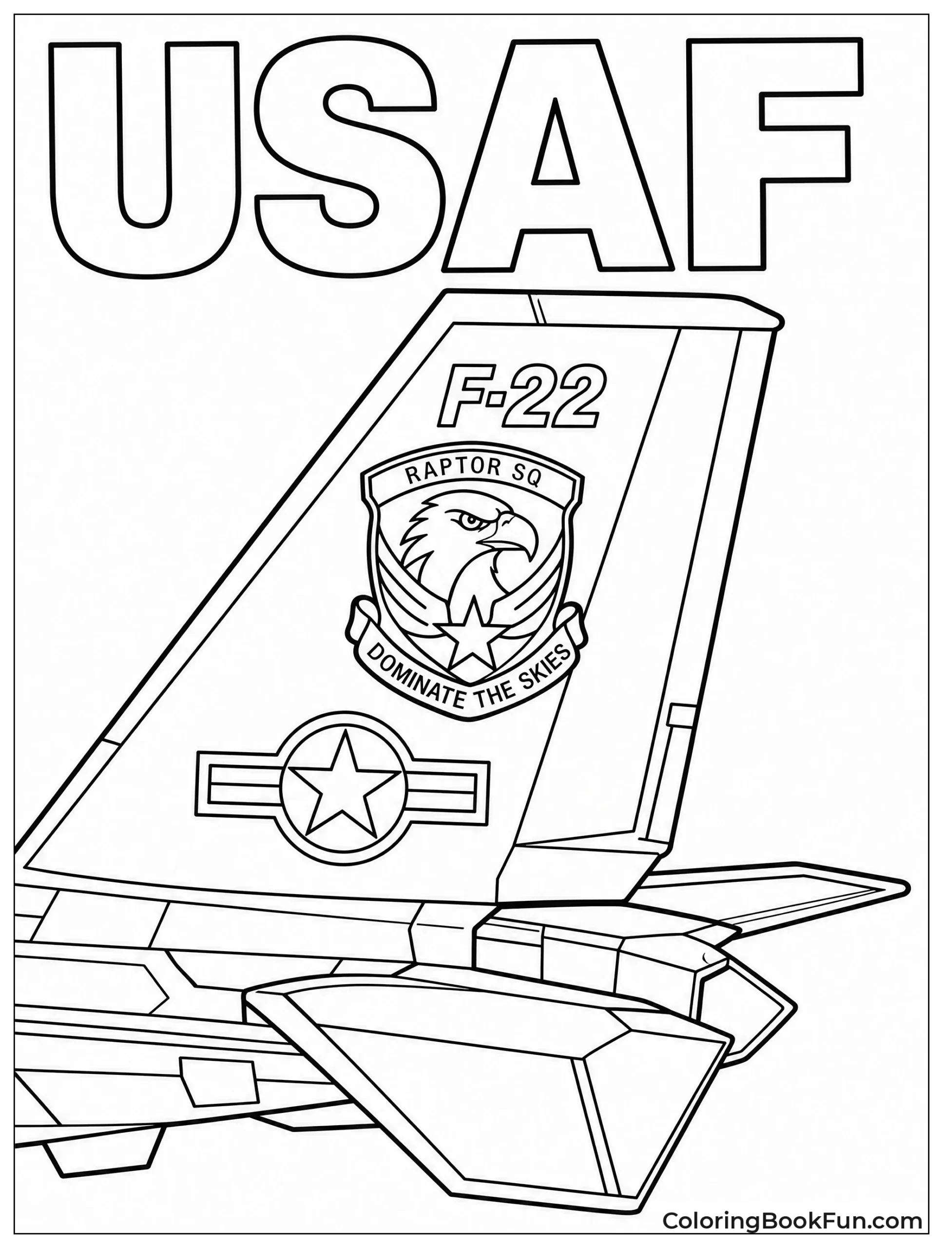Close-Up of Jet Tail Fin