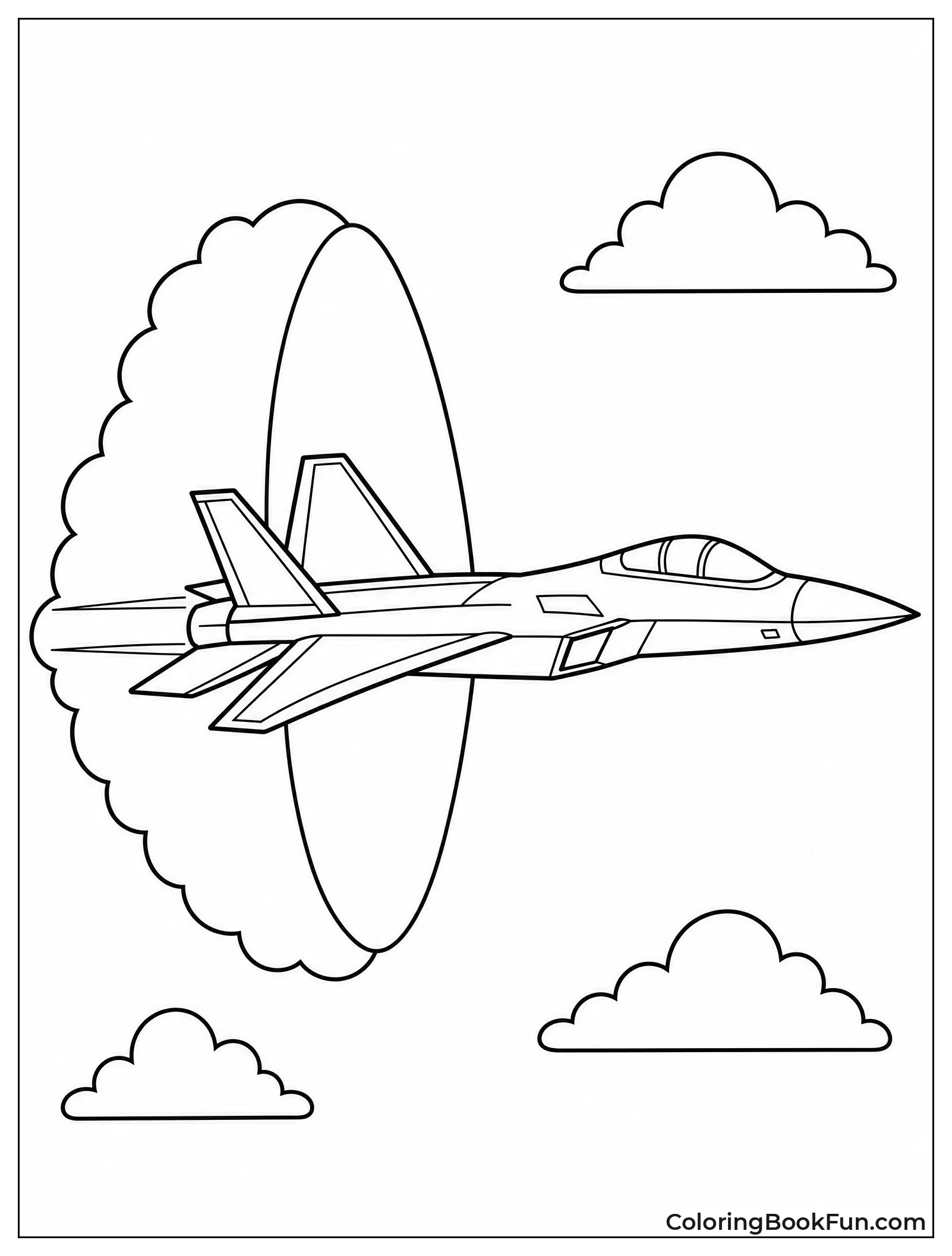 Jet Breaking Sound Barrier with Cloud