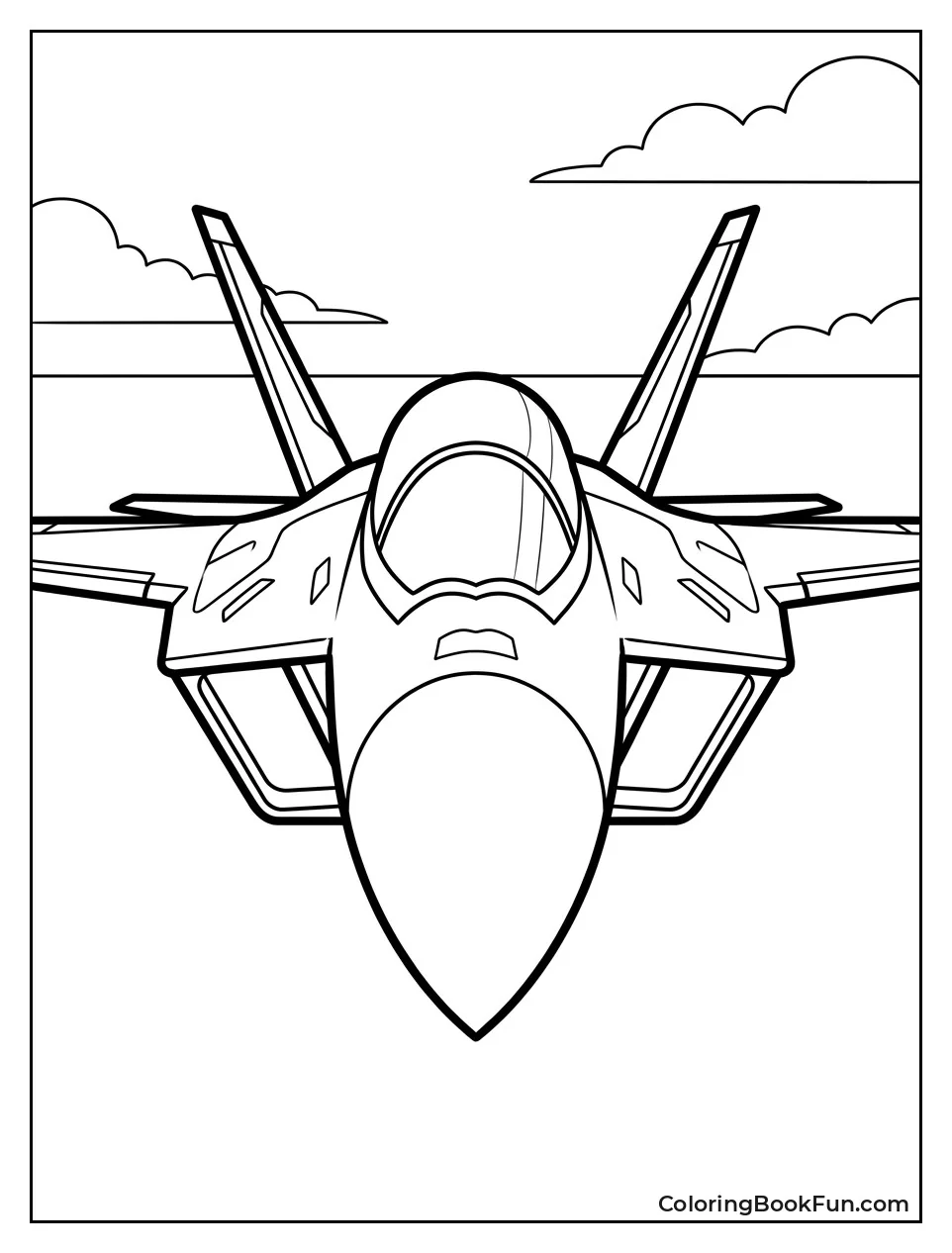 Front View of Fast Jet