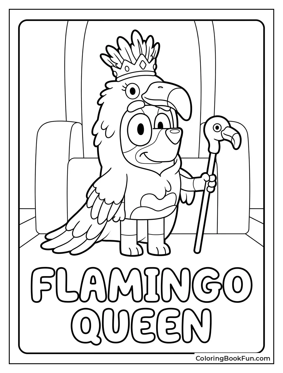 Flamingo Queen Muffin in Costume