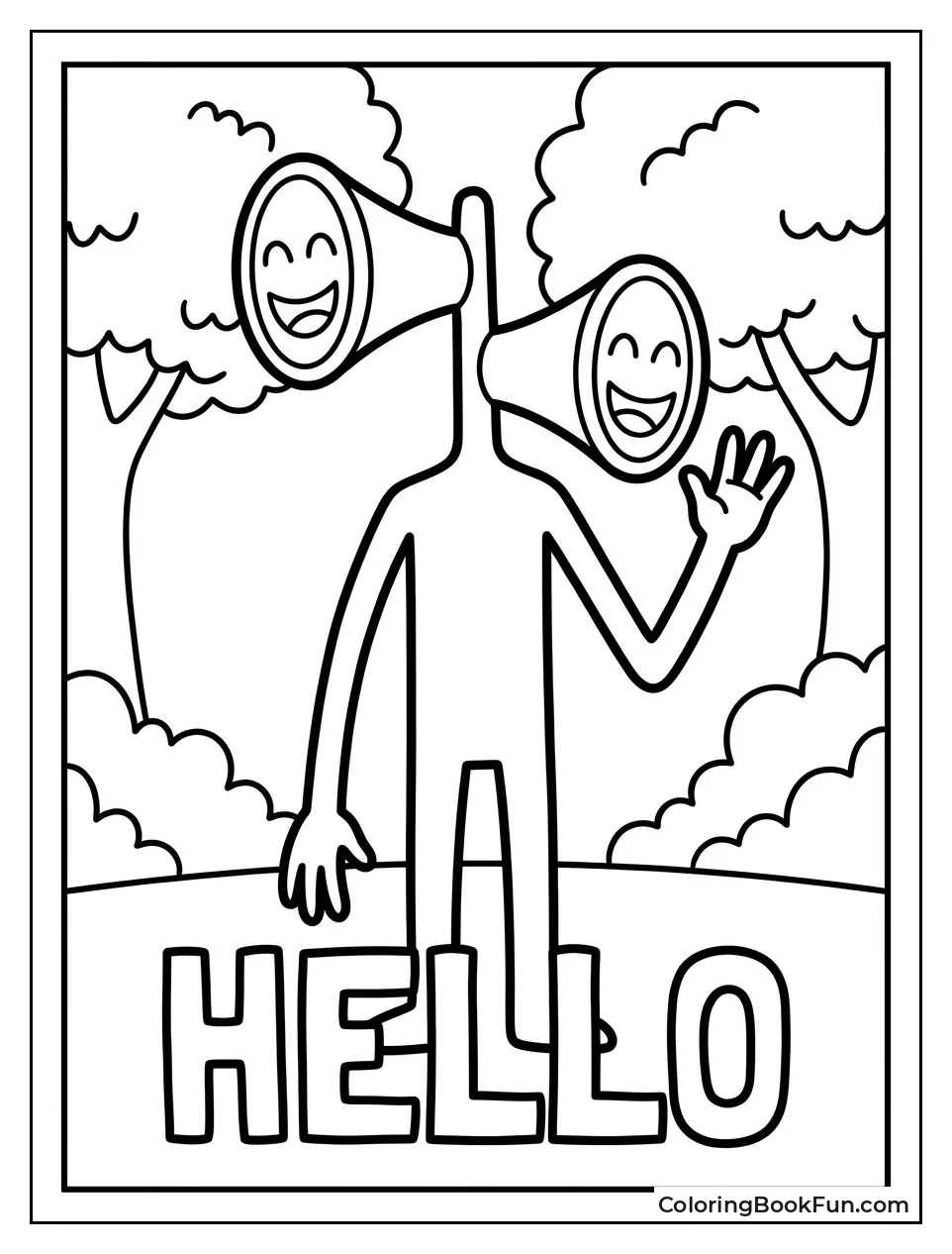Friendly Siren Head Waving Hello