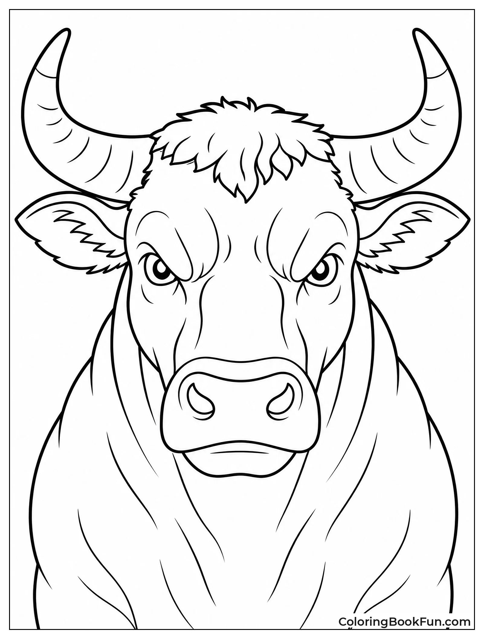 Bull Staring Straight Ahead