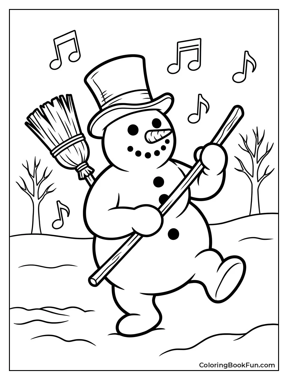 Frosty Dances with His Broomstick