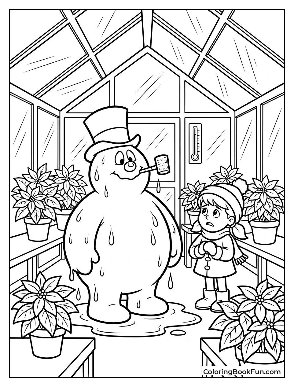 Frosty Melts in Warm Greenhouse