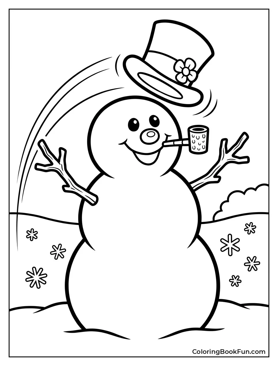 Magic Hat Lands on Snowman