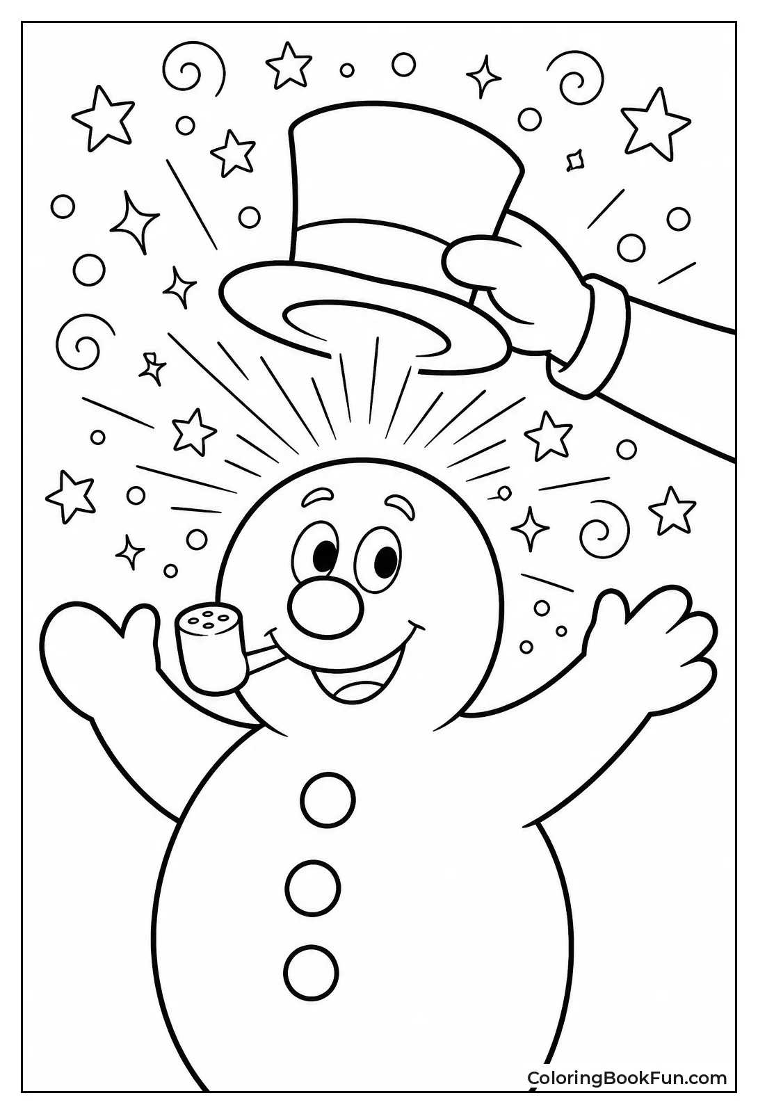 Magic Sparkles as Hat Touches Head