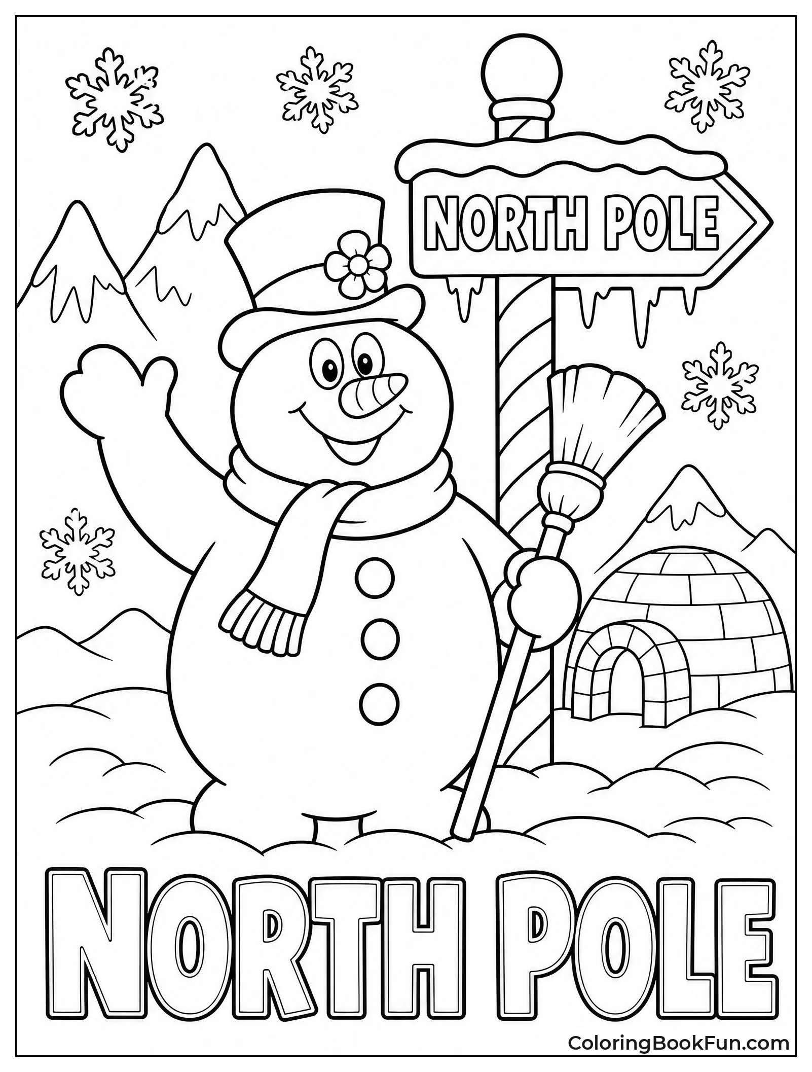 Frosty Arrives at North Pole