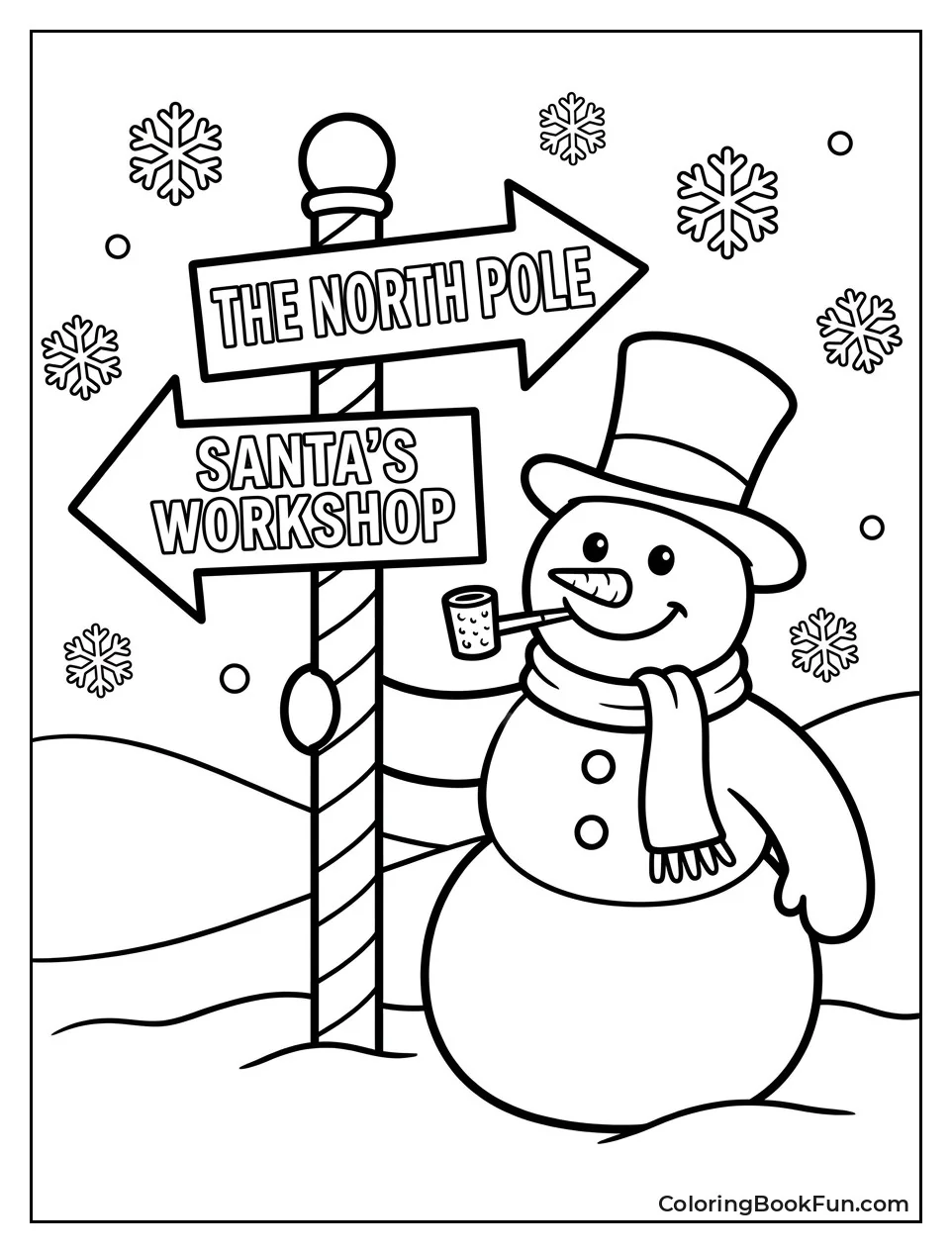 Signpost Points to North Pole