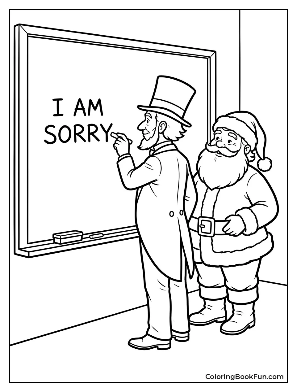 Hinkle Writes Sorry on Chalkboard