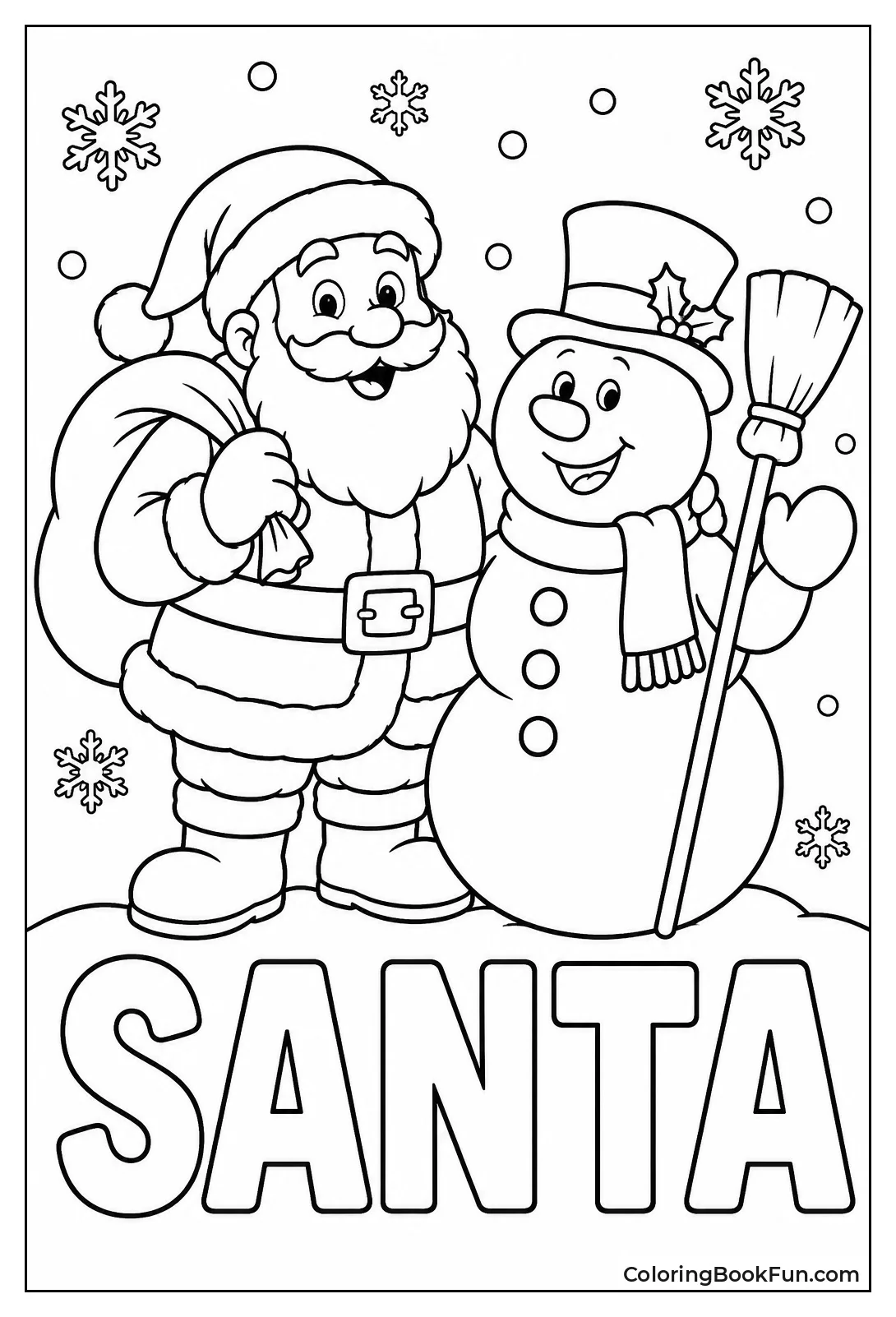 Santa Greets Everyone with His Sack