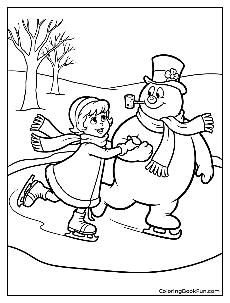 Frosty Skates on Ice with Karen
