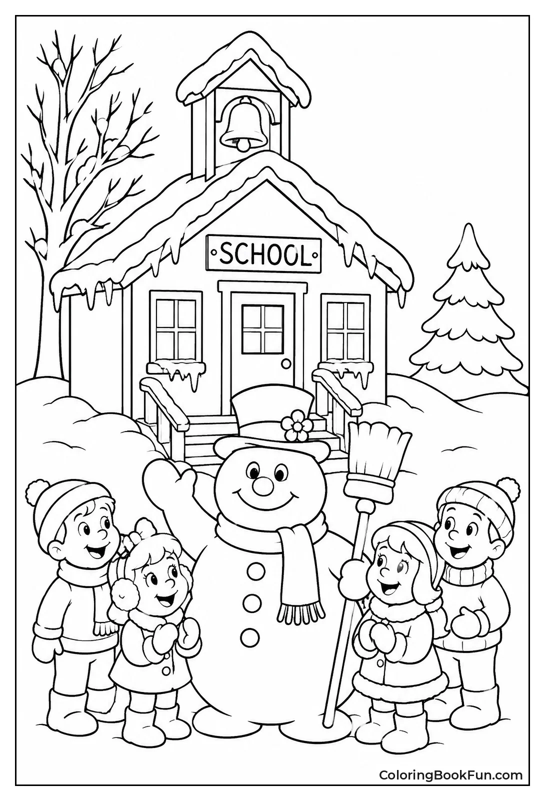 Snowy Schoolhouse Where Frosty Began