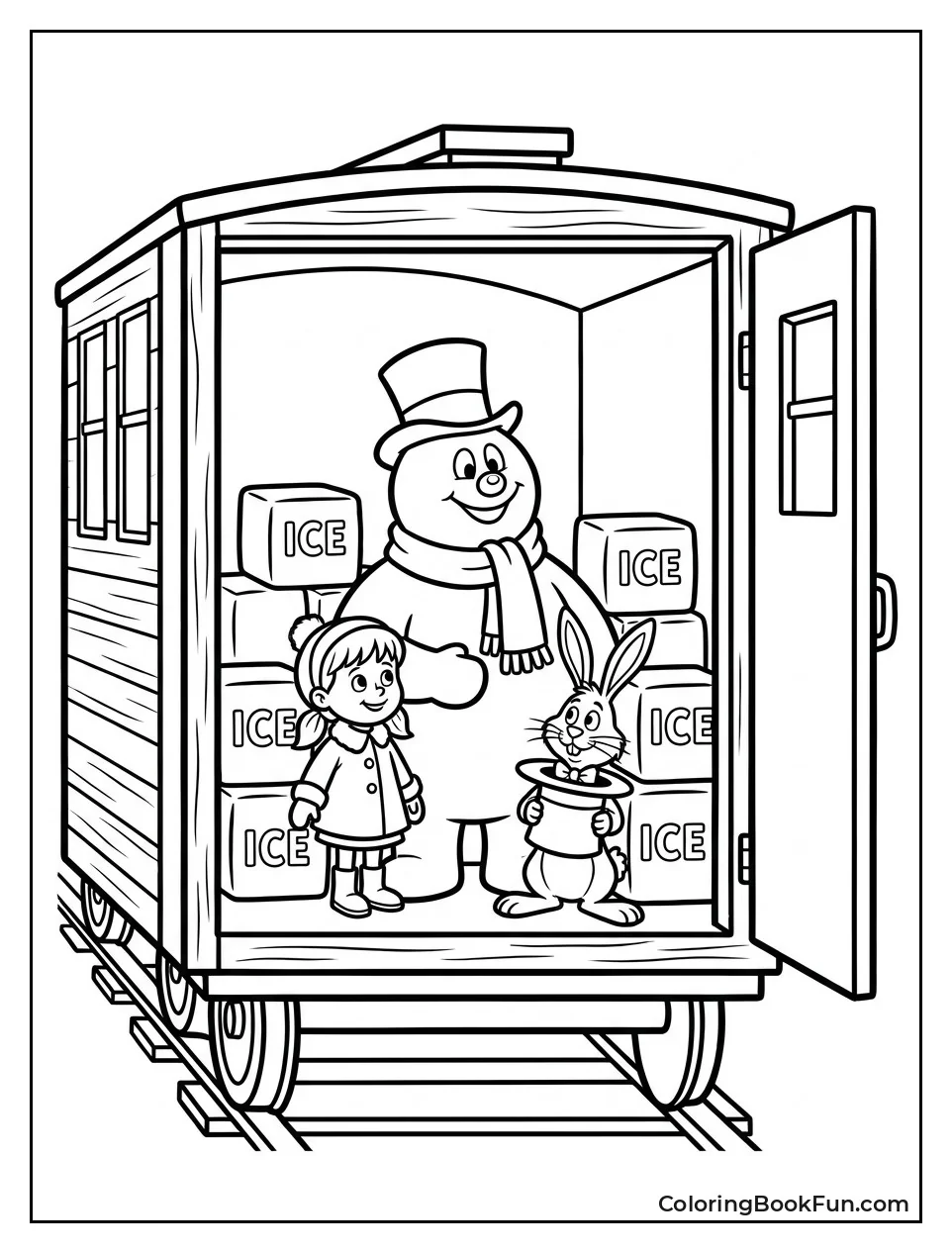 Frosty Rides Train to North Pole