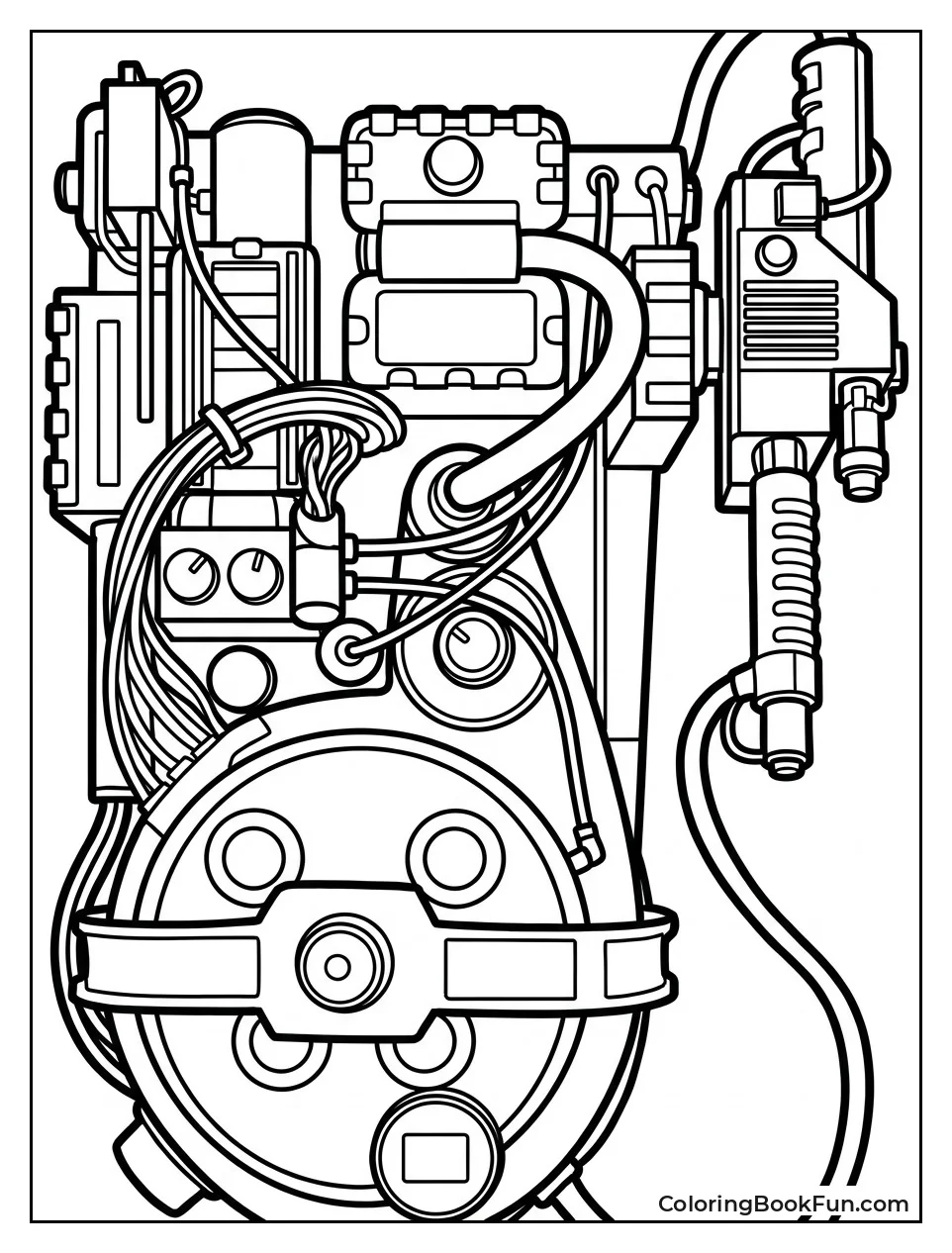 Close Up of Proton Pack Details