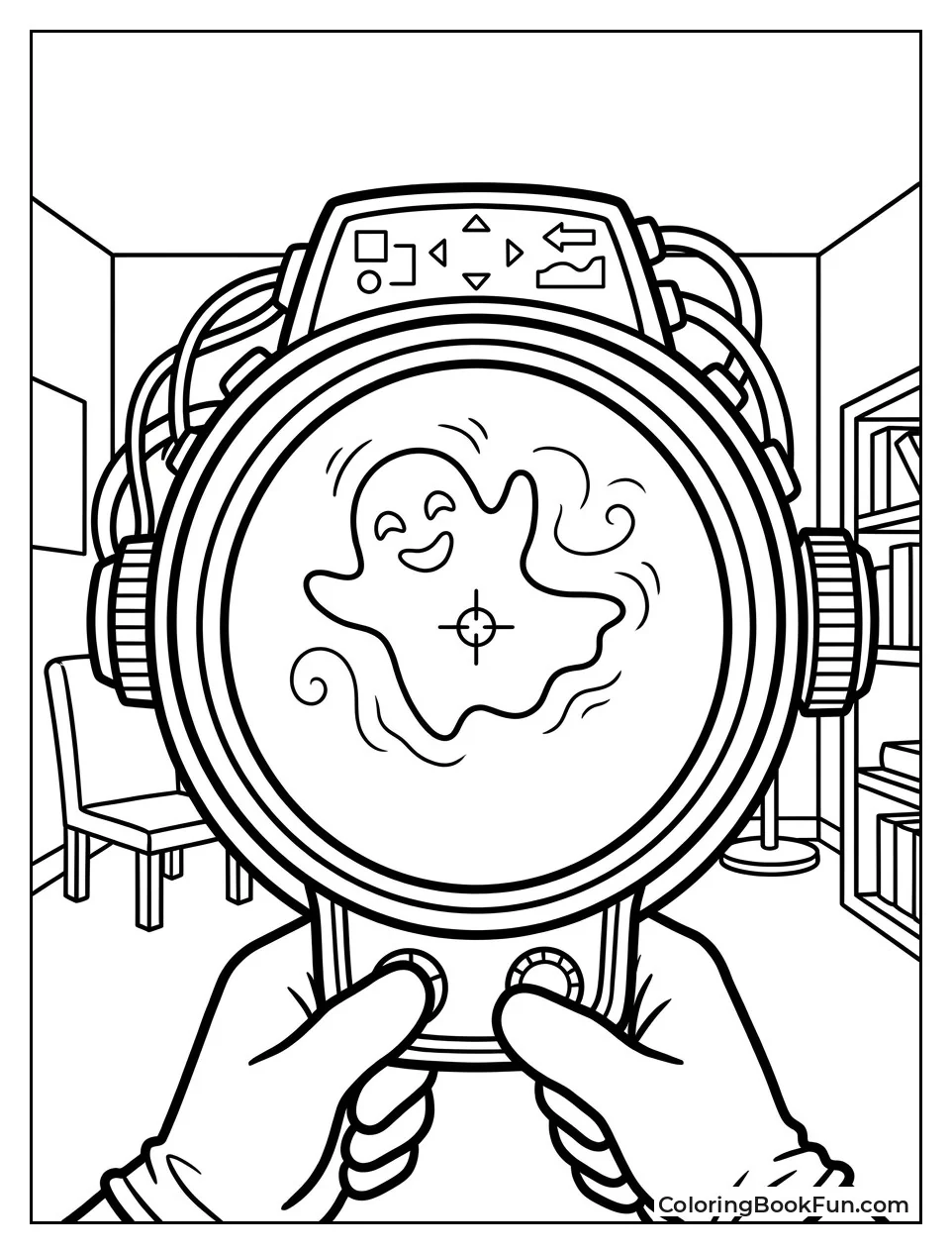 View Through Ecto Goggles Showing Hidden Ghost