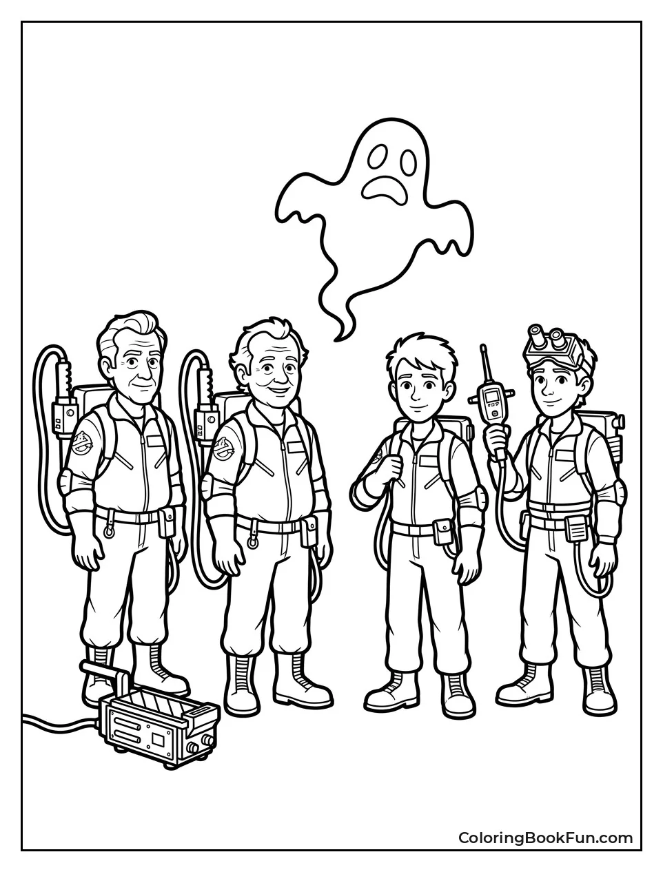 Veteran and New Ghostbusters Standing Together
