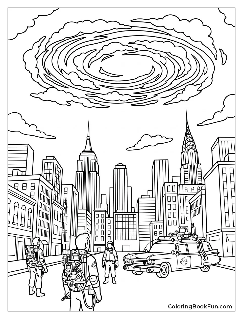 New York Skyline with Ghostly Portal