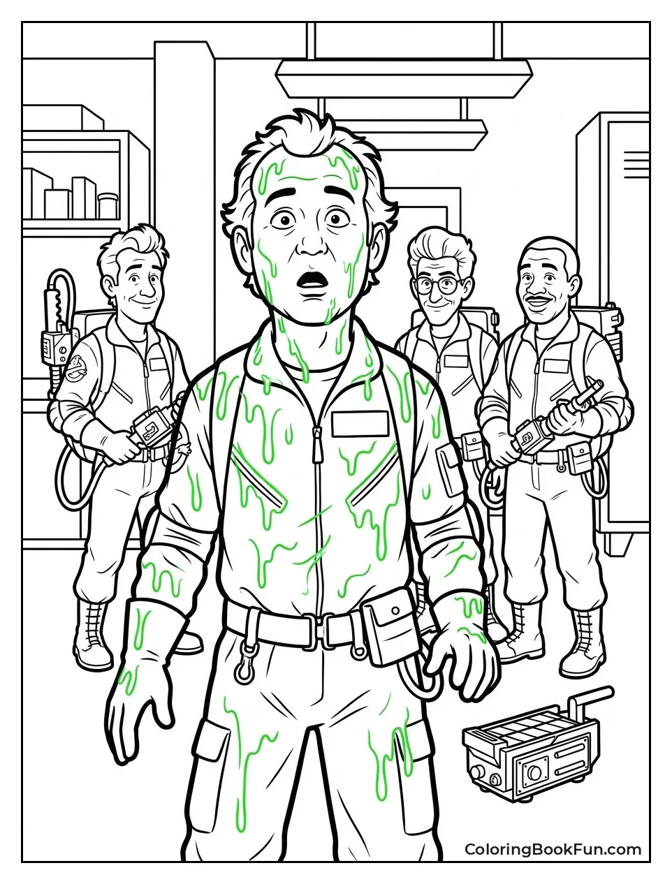 Venkman Covered in Green Slime
